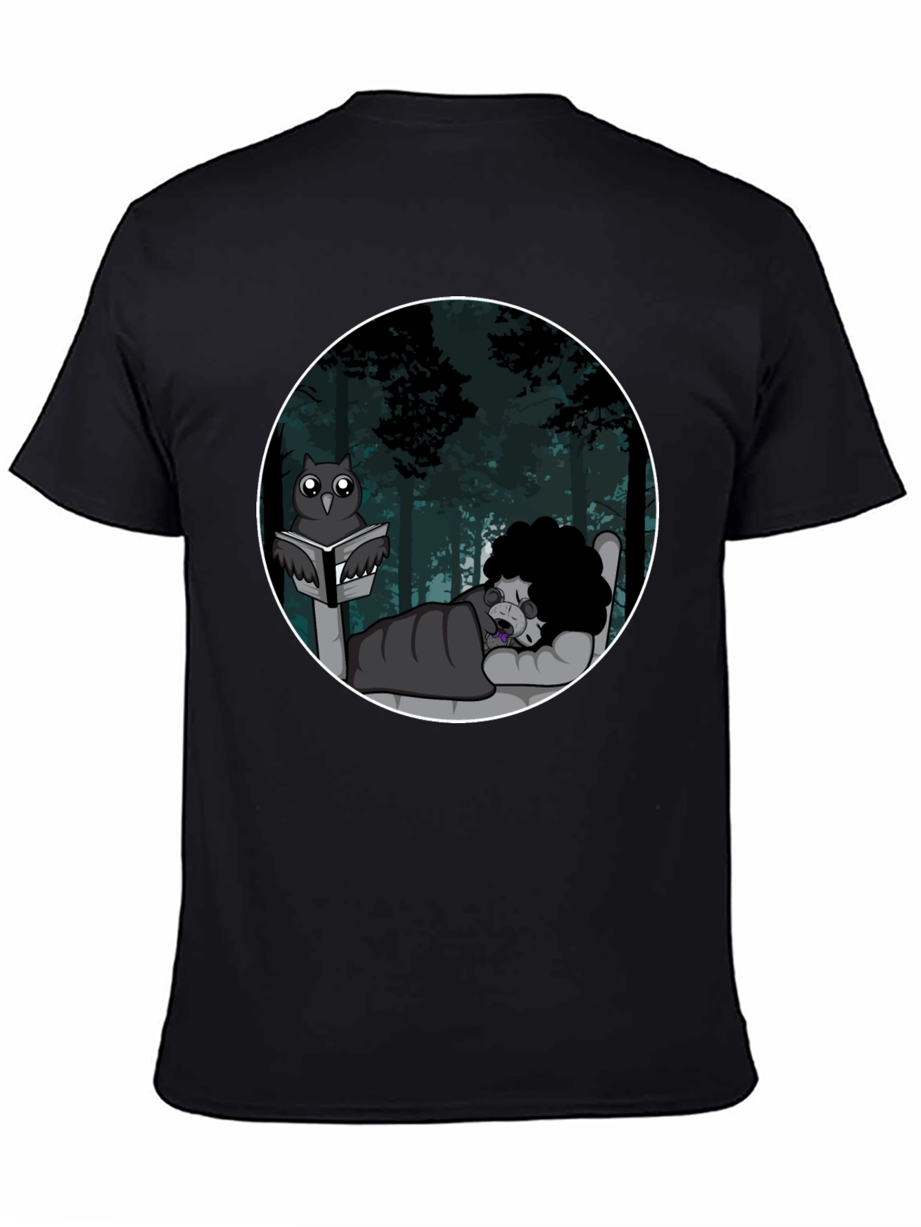 Owl Reading To Sleeping Monster Graphic T-Shirt