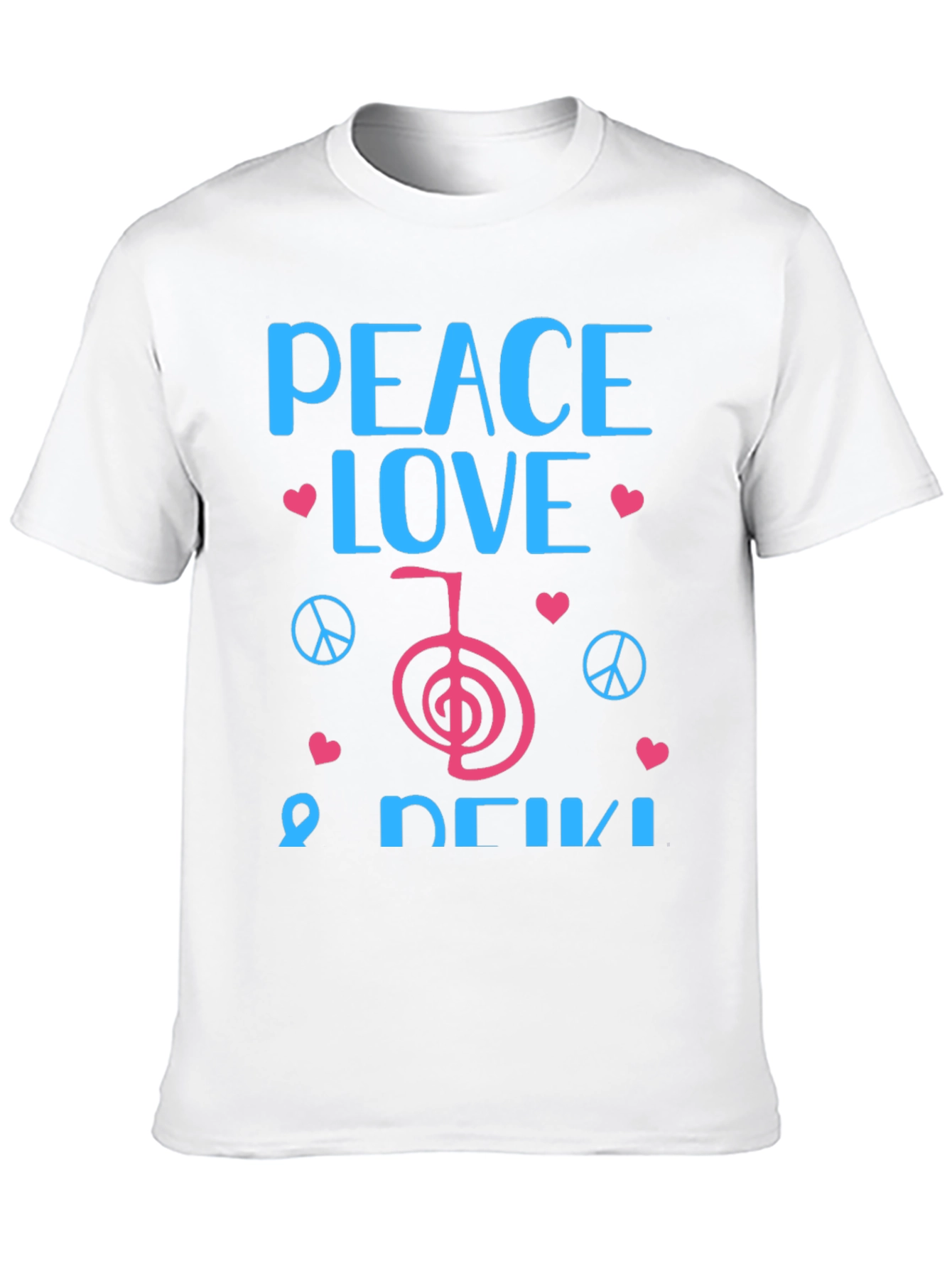 Peace Love Reiki Black Graphic Tee