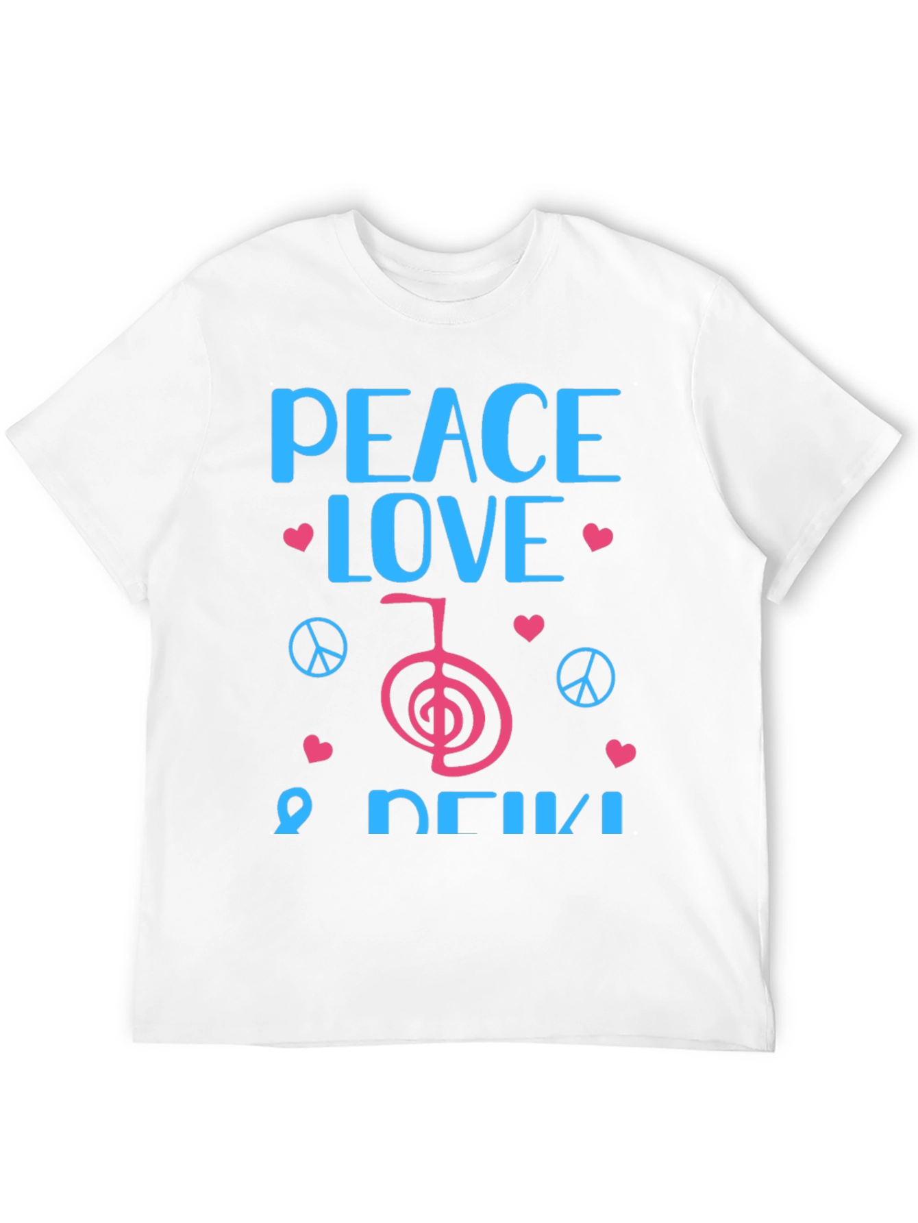 Peace Love Reiki Black Graphic Tee