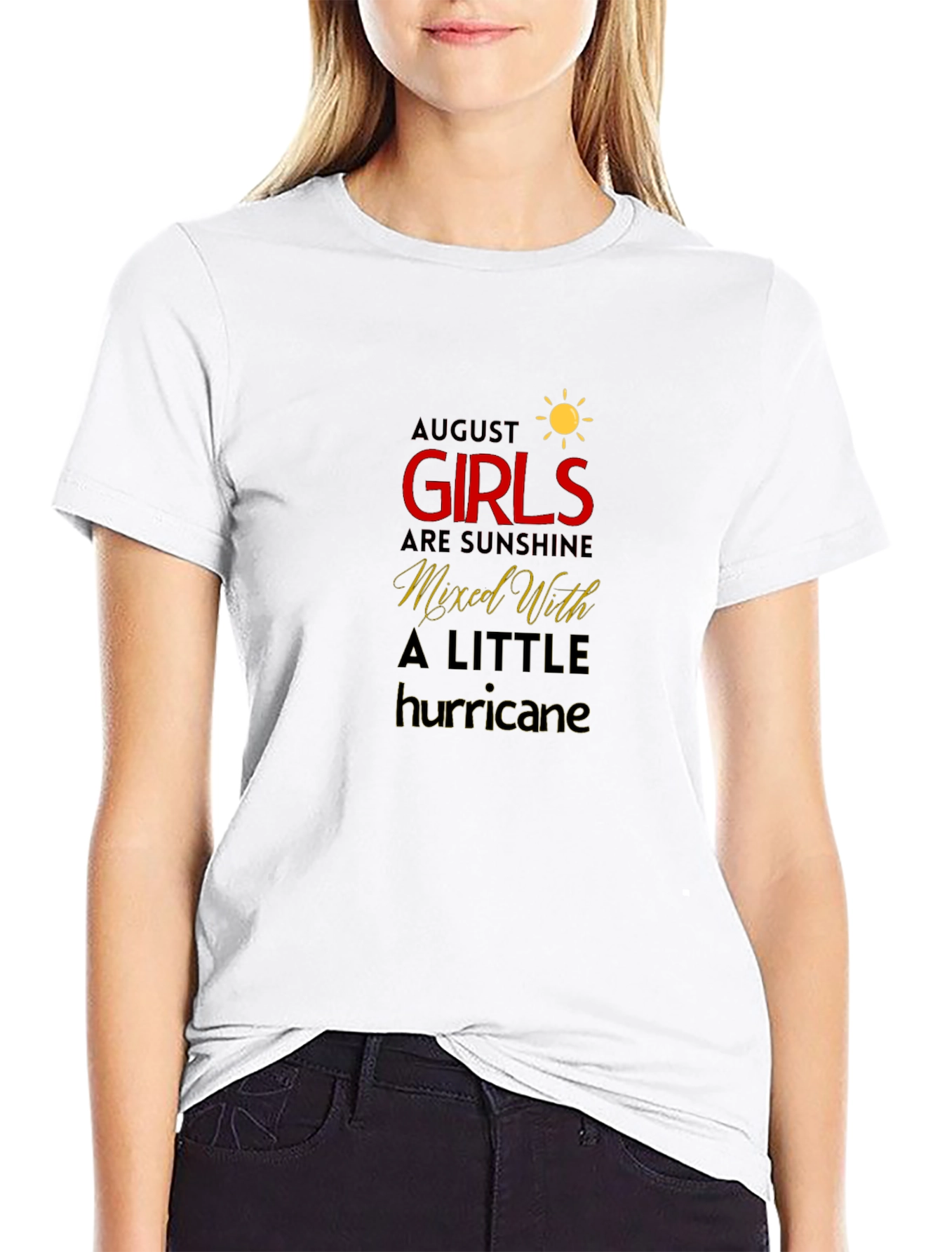 August Girls Sunshine Hurricane Black T-Shirt