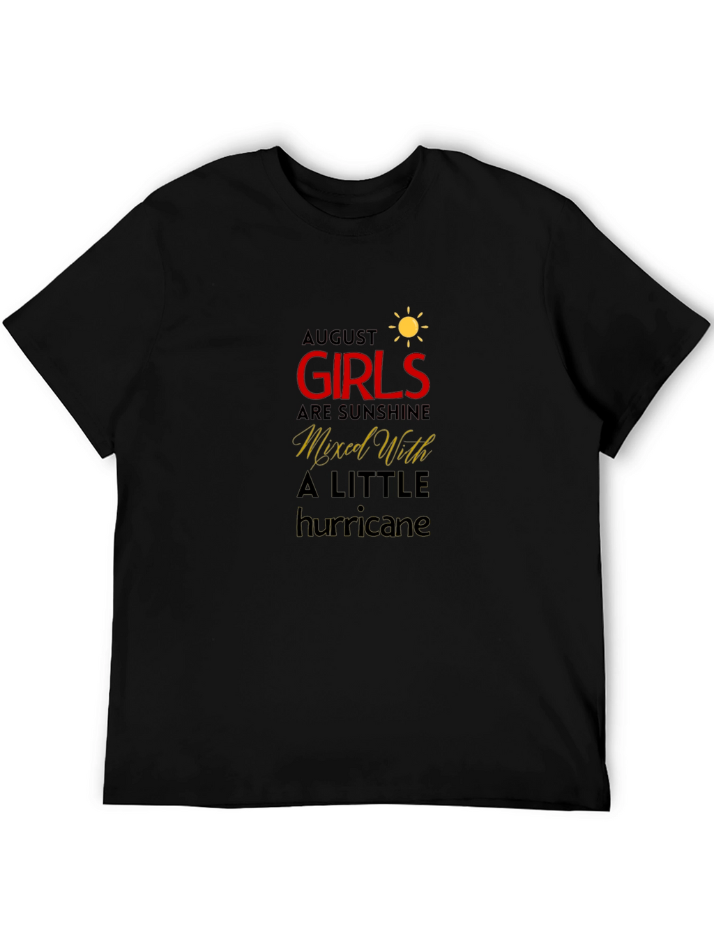August Girls Sunshine Hurricane Black T-Shirt