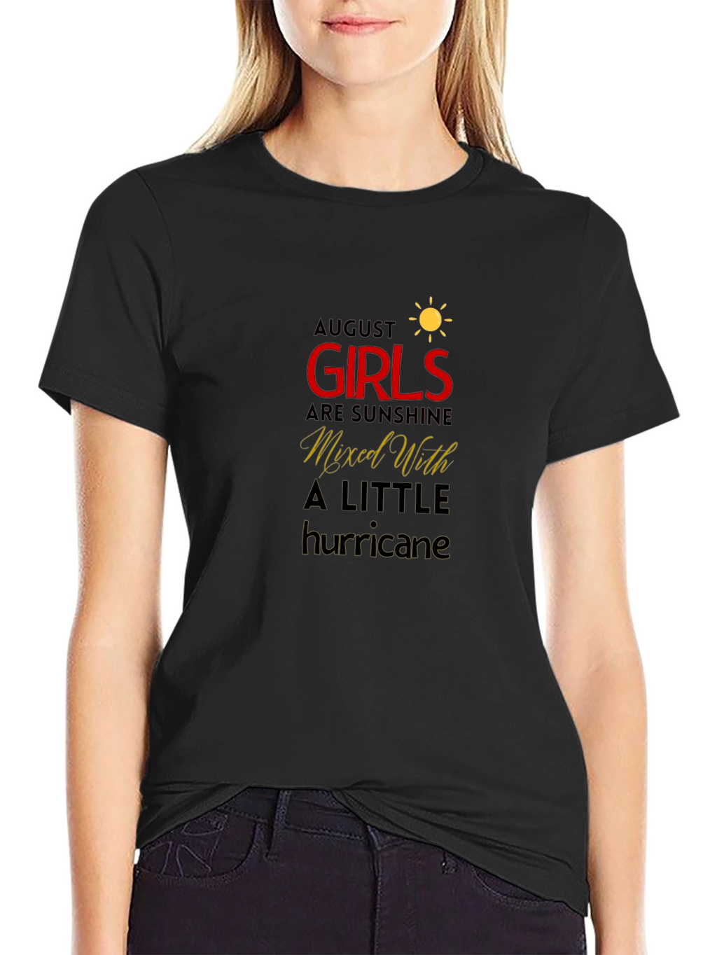 August Girls Sunshine Hurricane Black T-Shirt