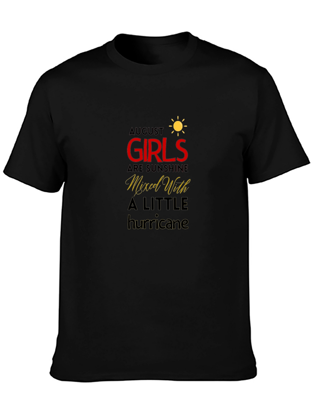 August Girls Sunshine Hurricane Black T-Shirt