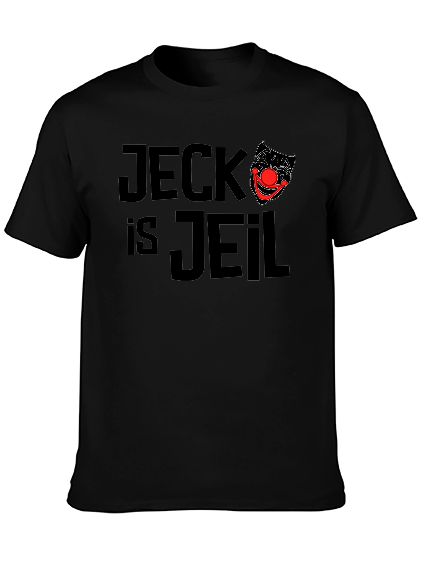 Jeck is Jeil Clown Graphic T-Shirt - Black