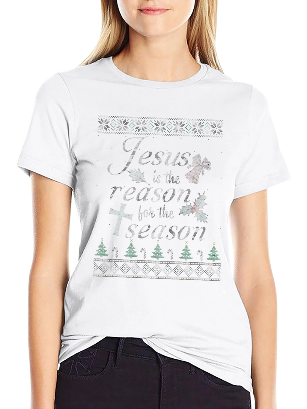 Festive Jesus is the Reason Holiday T-Shirt