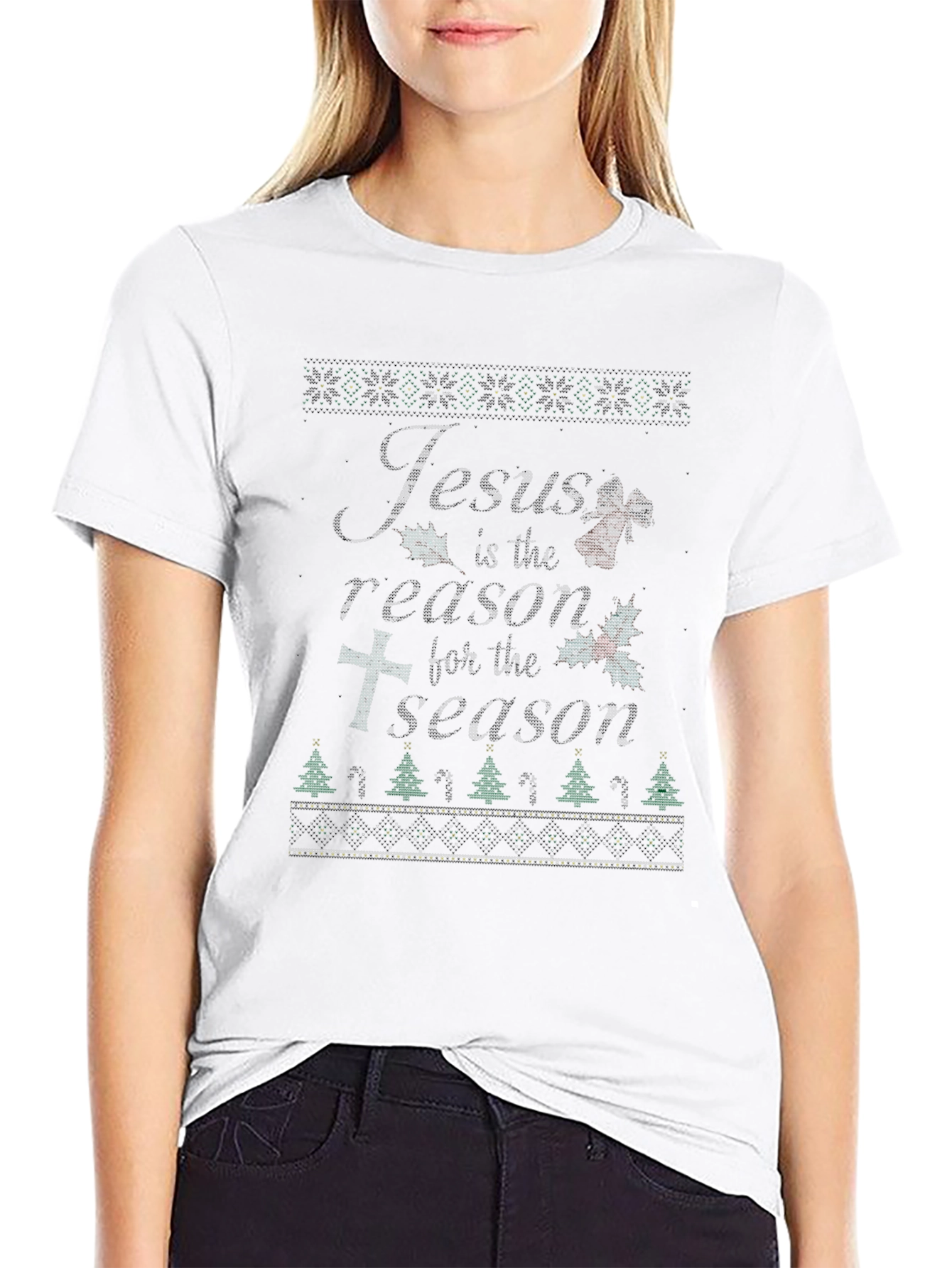 Festive Jesus is the Reason Holiday T-Shirt