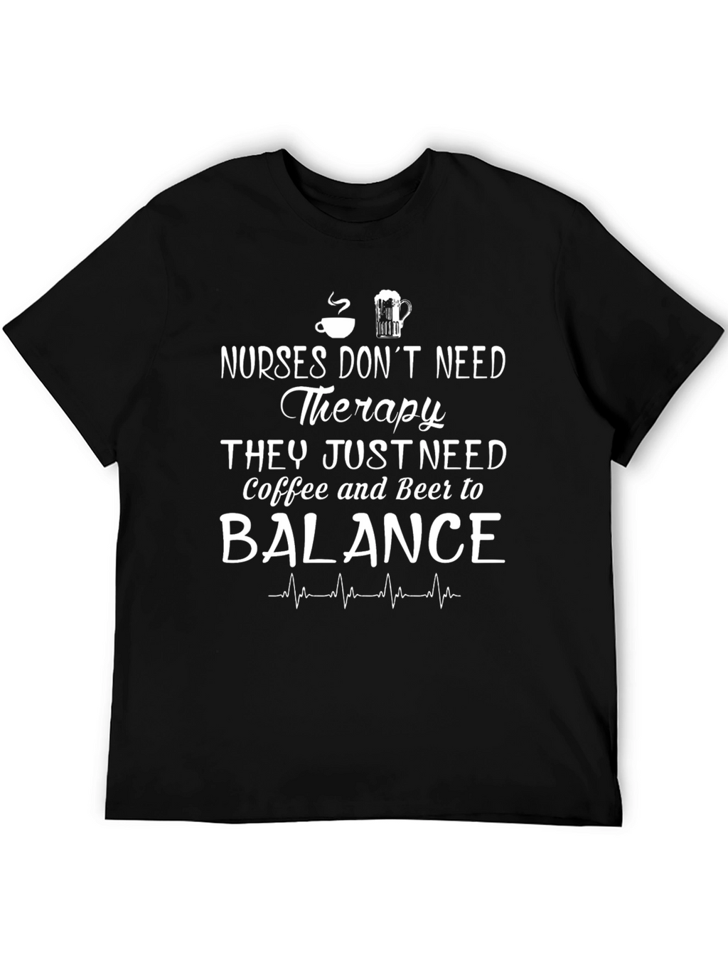 Nurses Coffee & Beer Balance Graphic T-Shirt