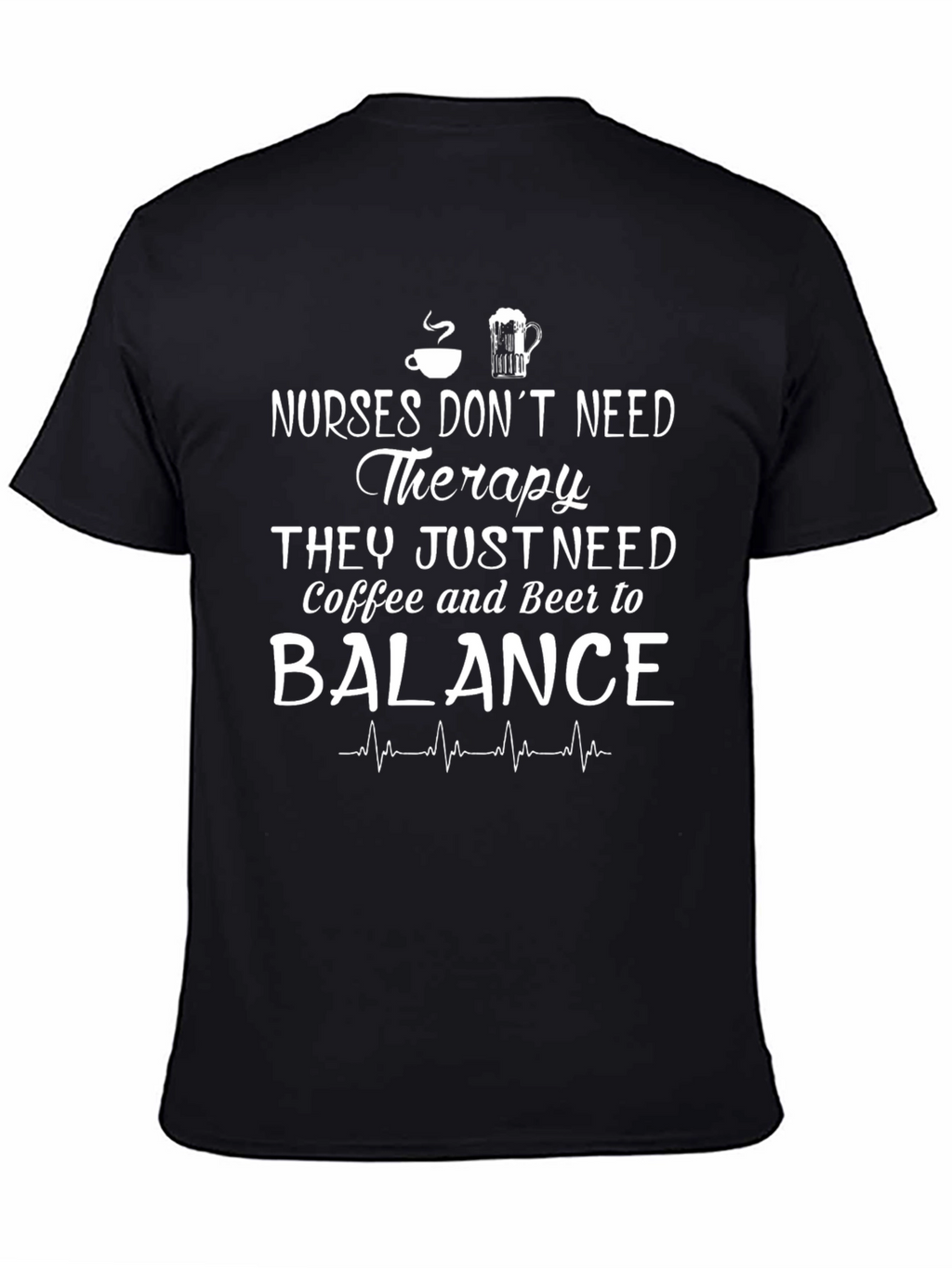 Nurses Coffee & Beer Balance Graphic T-Shirt