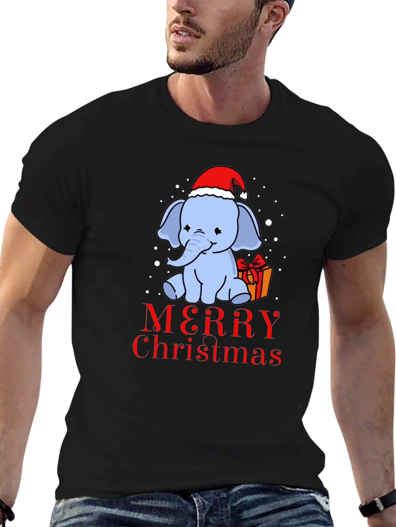 Christmas Elephant T-Shirt - Holiday Gift