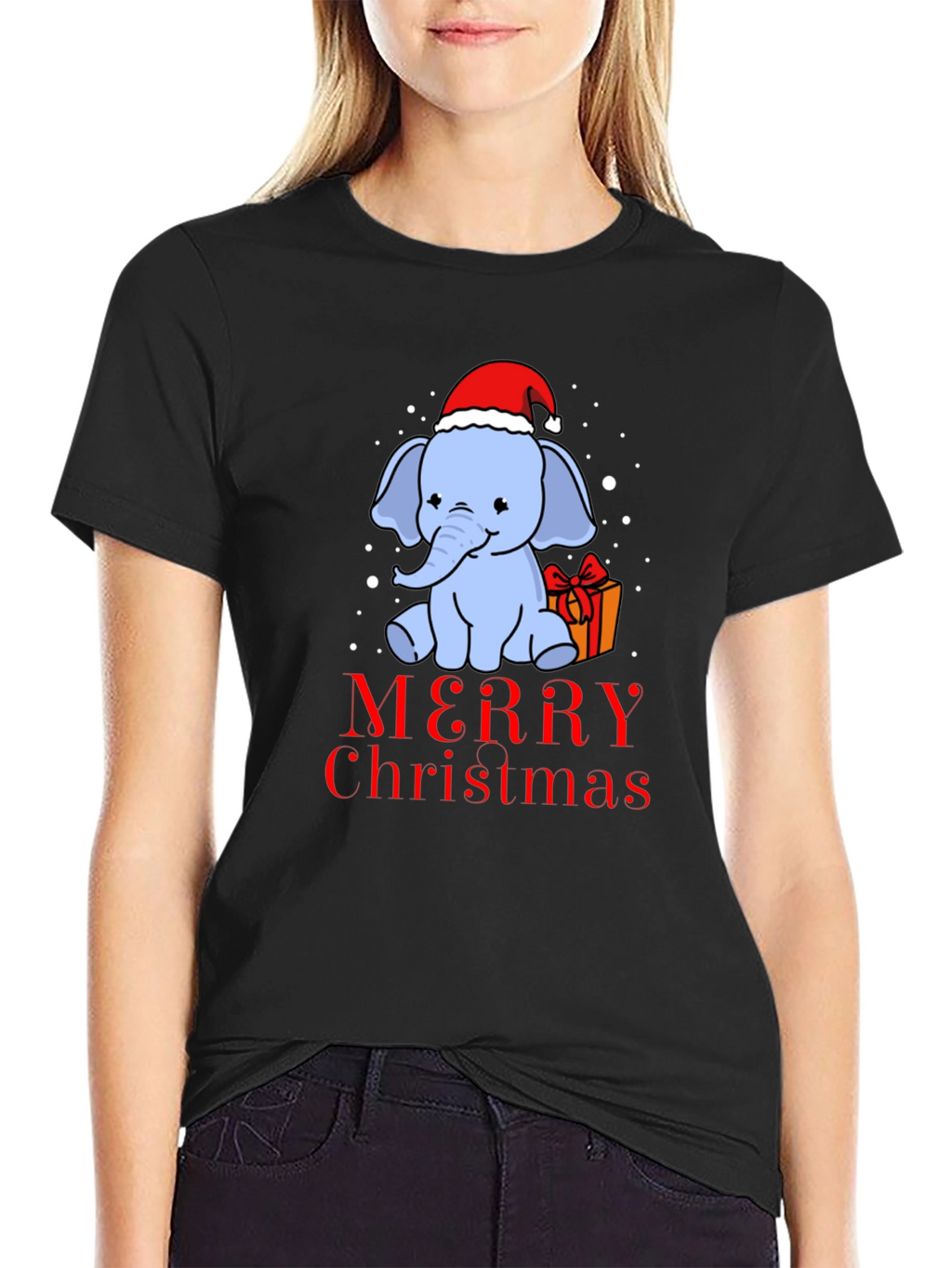 Christmas Elephant T-Shirt - Holiday Gift