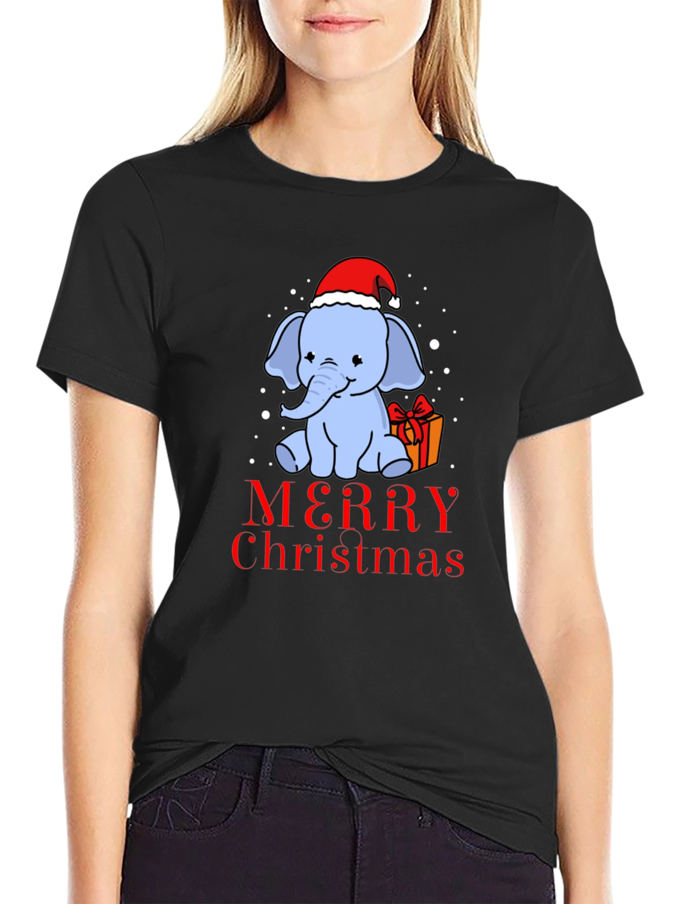 Christmas Elephant T-Shirt - Holiday Gift