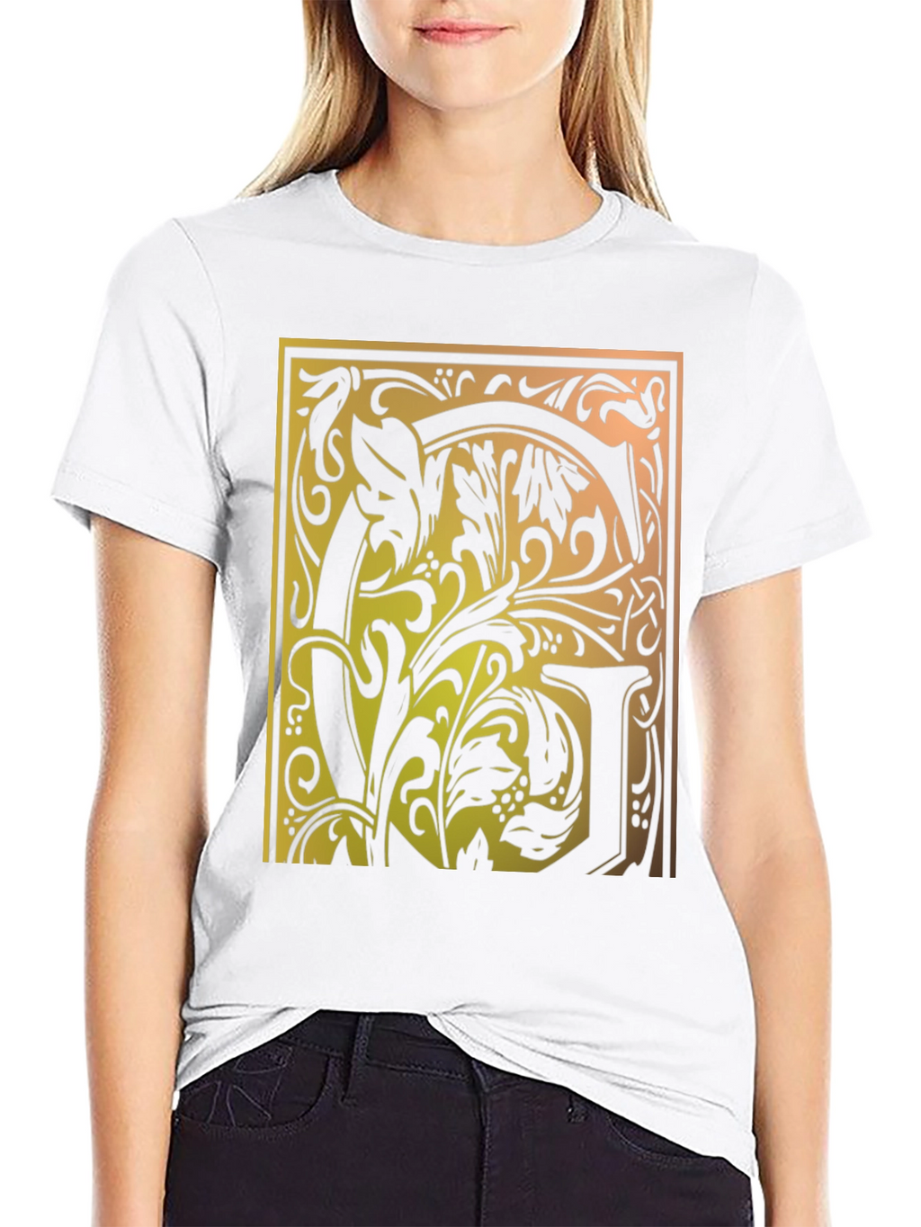 Ornate Letter G Graphic Tee