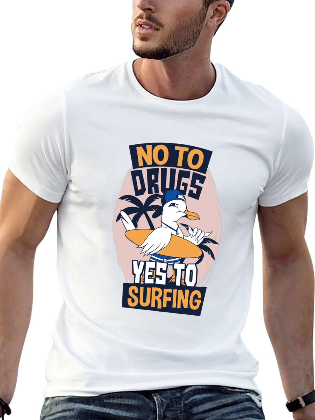 No Drugs Yes Surfing T-Shirt