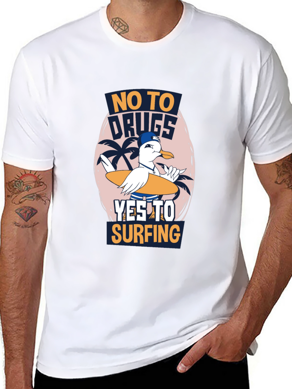 No Drugs Yes Surfing T-Shirt