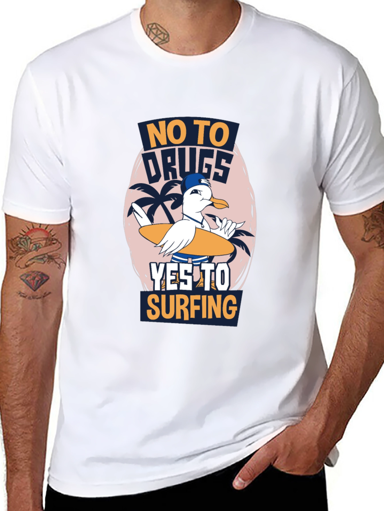 No Drugs Yes Surfing T-Shirt
