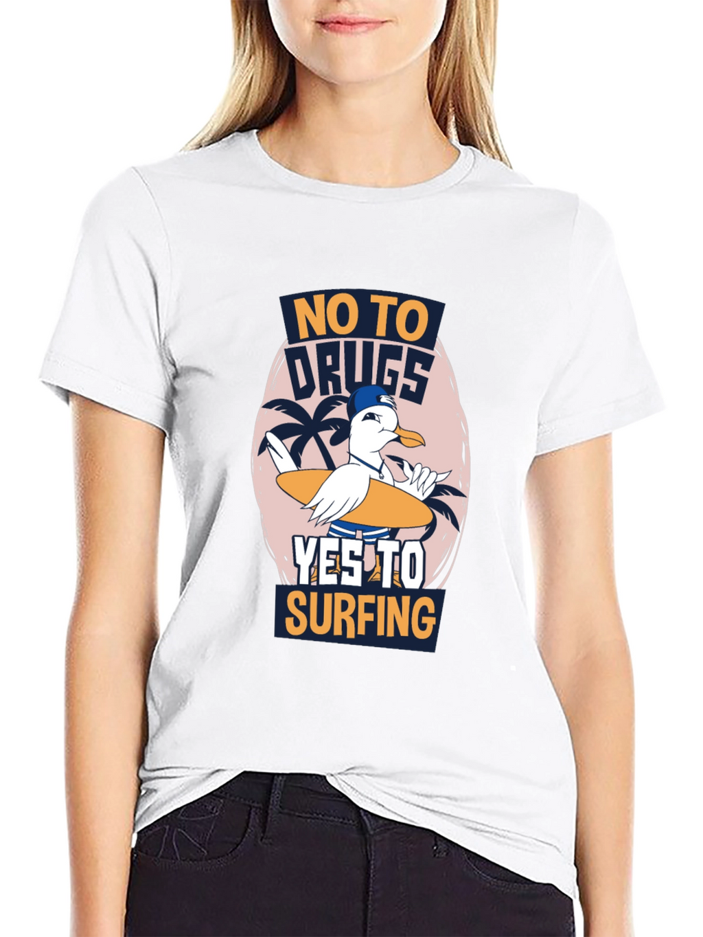No Drugs Yes Surfing T-Shirt