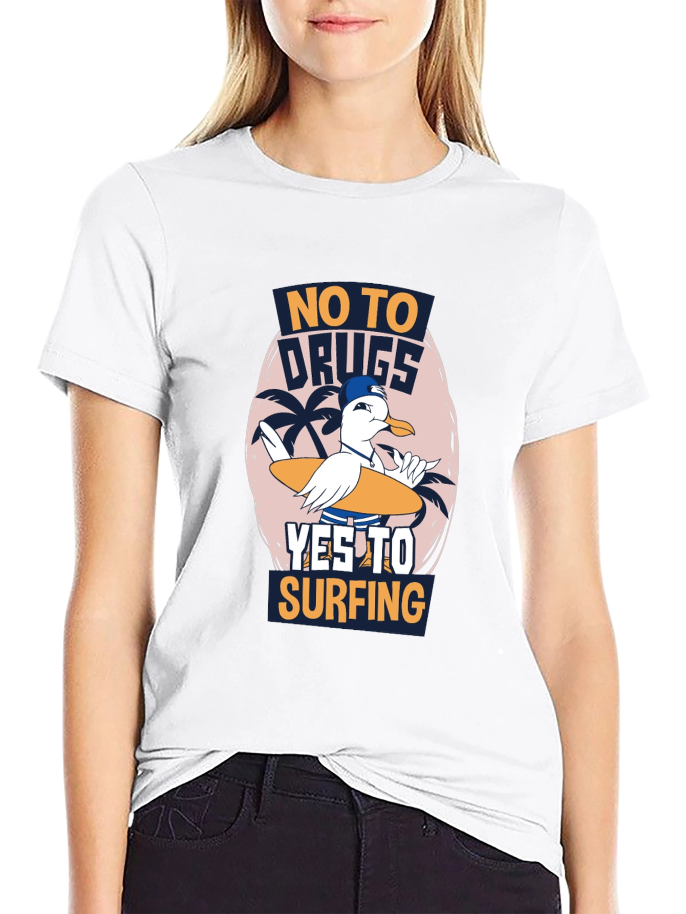 No Drugs Yes Surfing T-Shirt