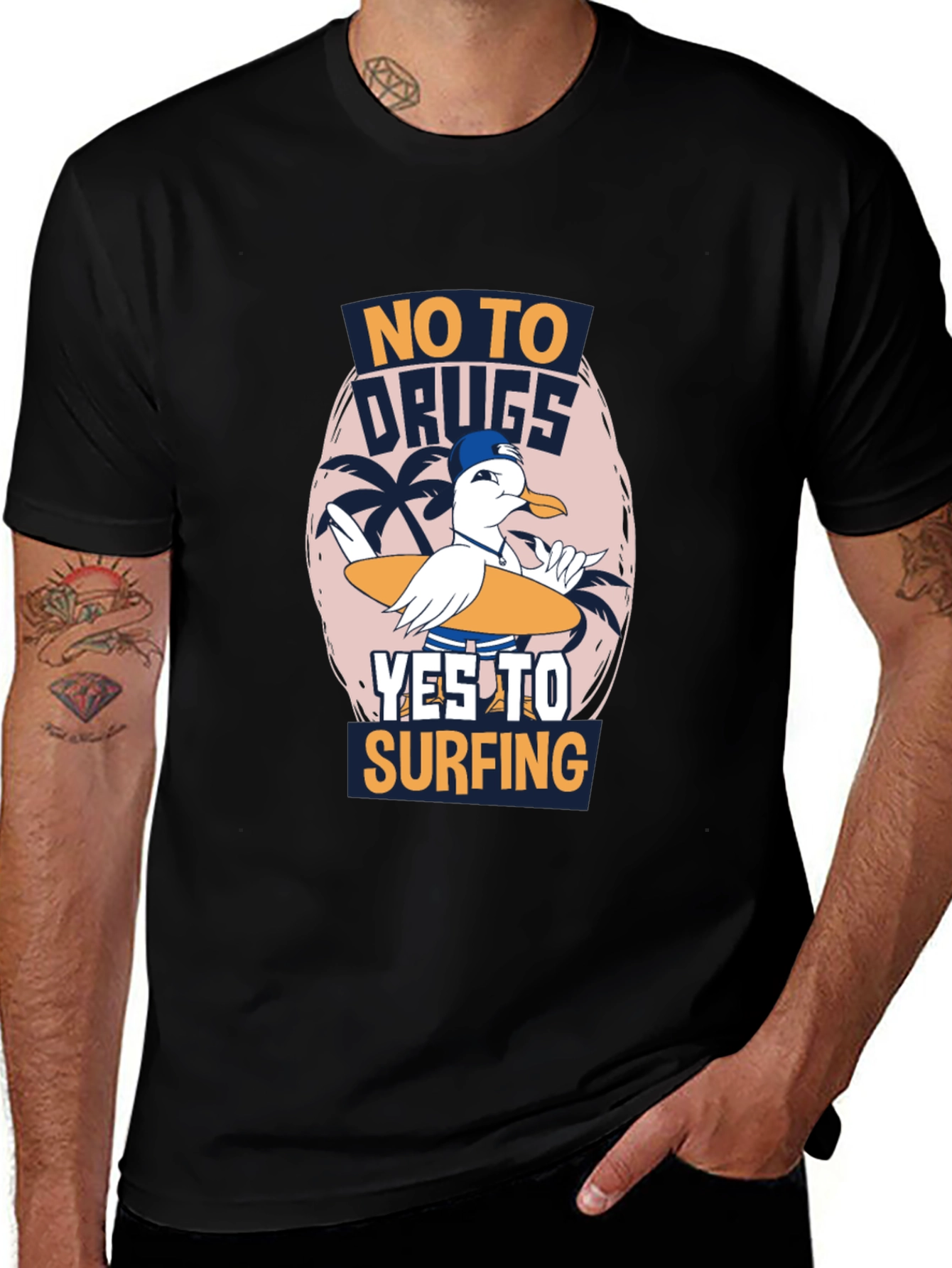No Drugs Yes Surfing T-Shirt