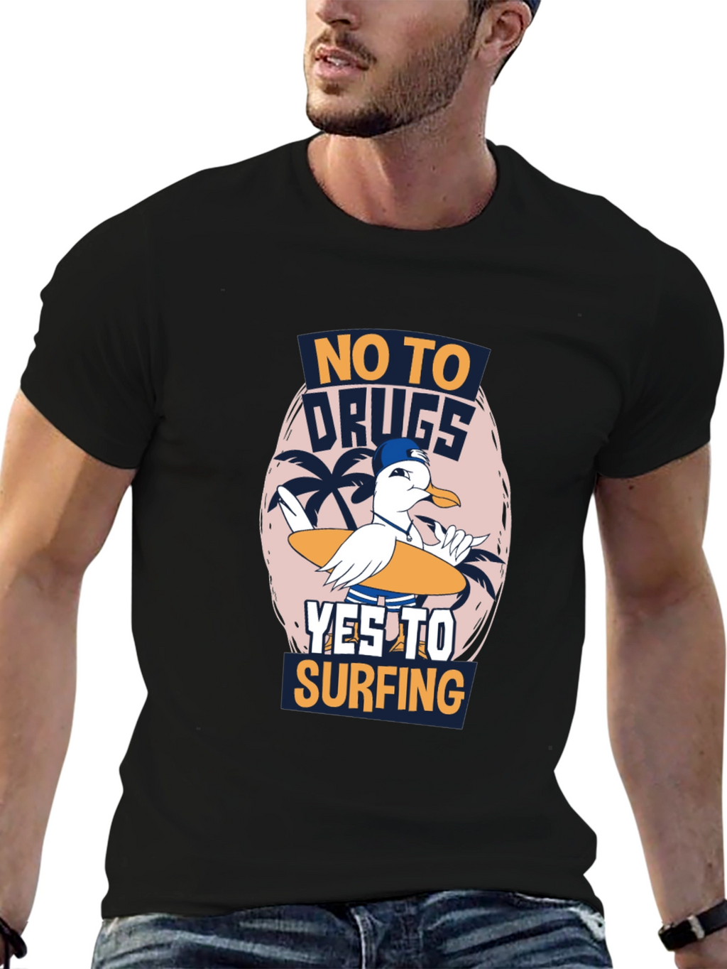 No Drugs Yes Surfing T-Shirt