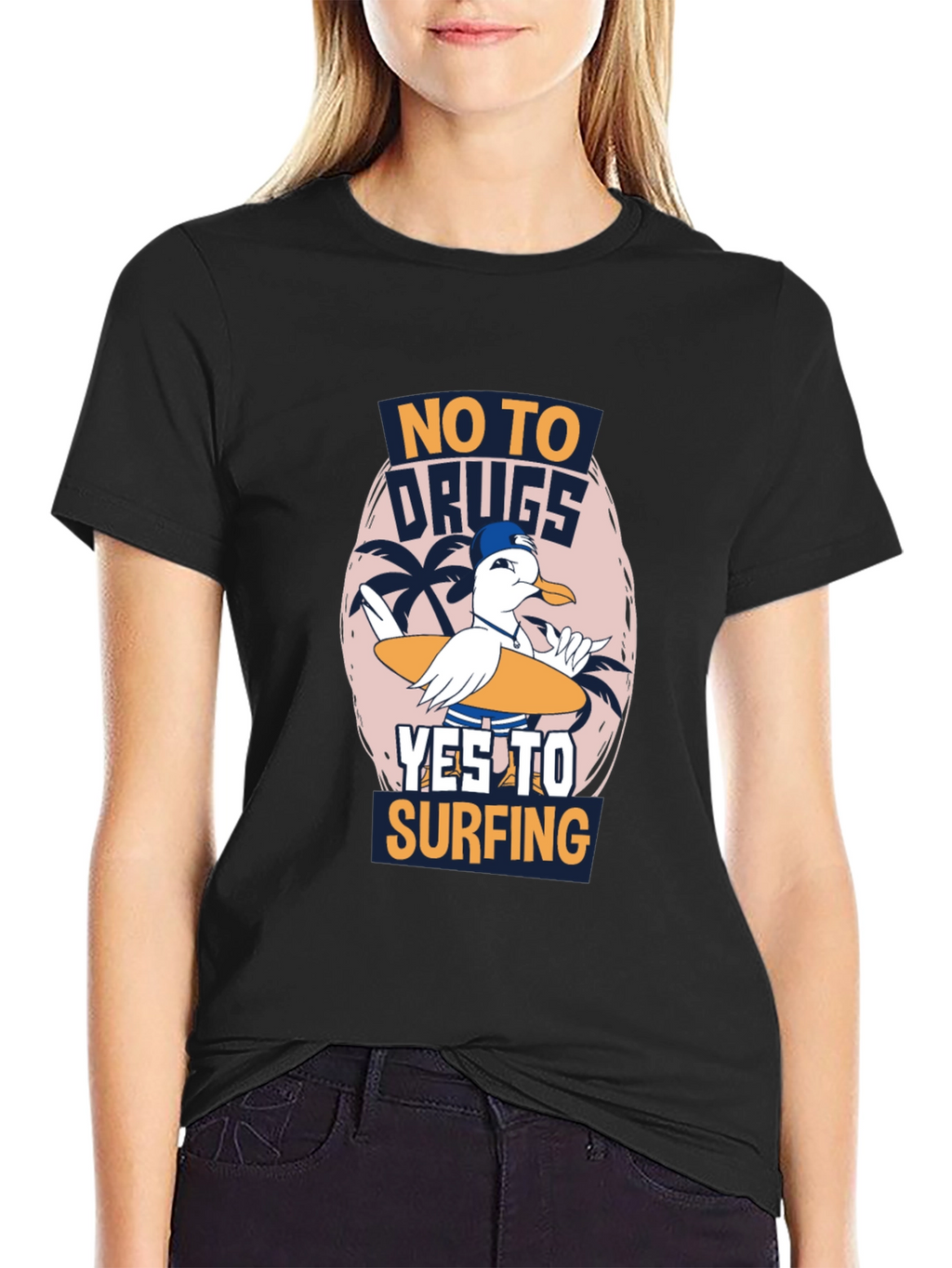No Drugs Yes Surfing T-Shirt