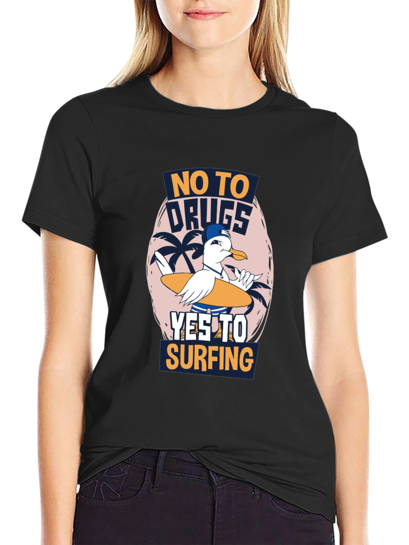 No Drugs Yes Surfing T-Shirt