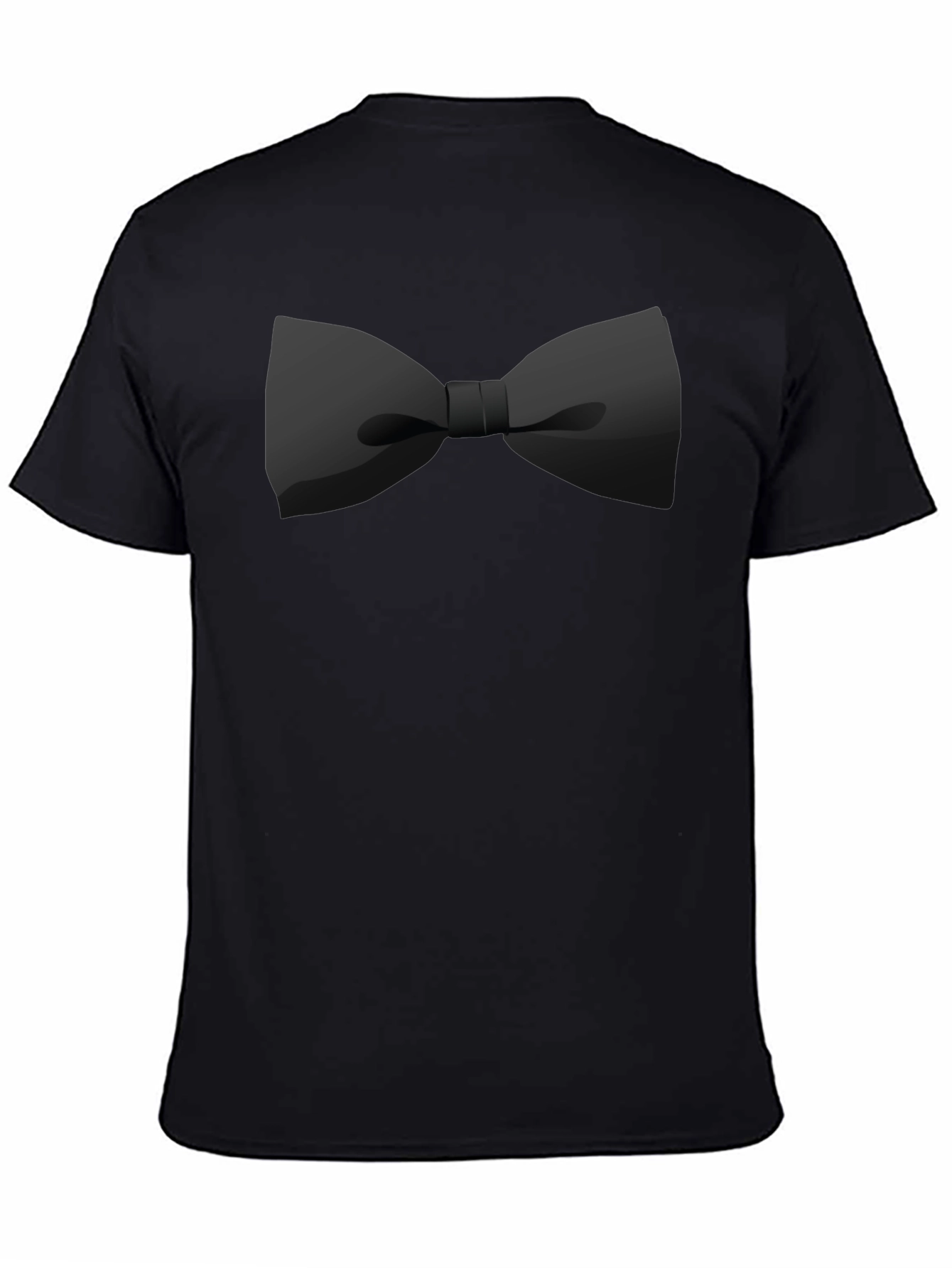 Black Bow Tie Graphic Tee - Stylish Casual Wear