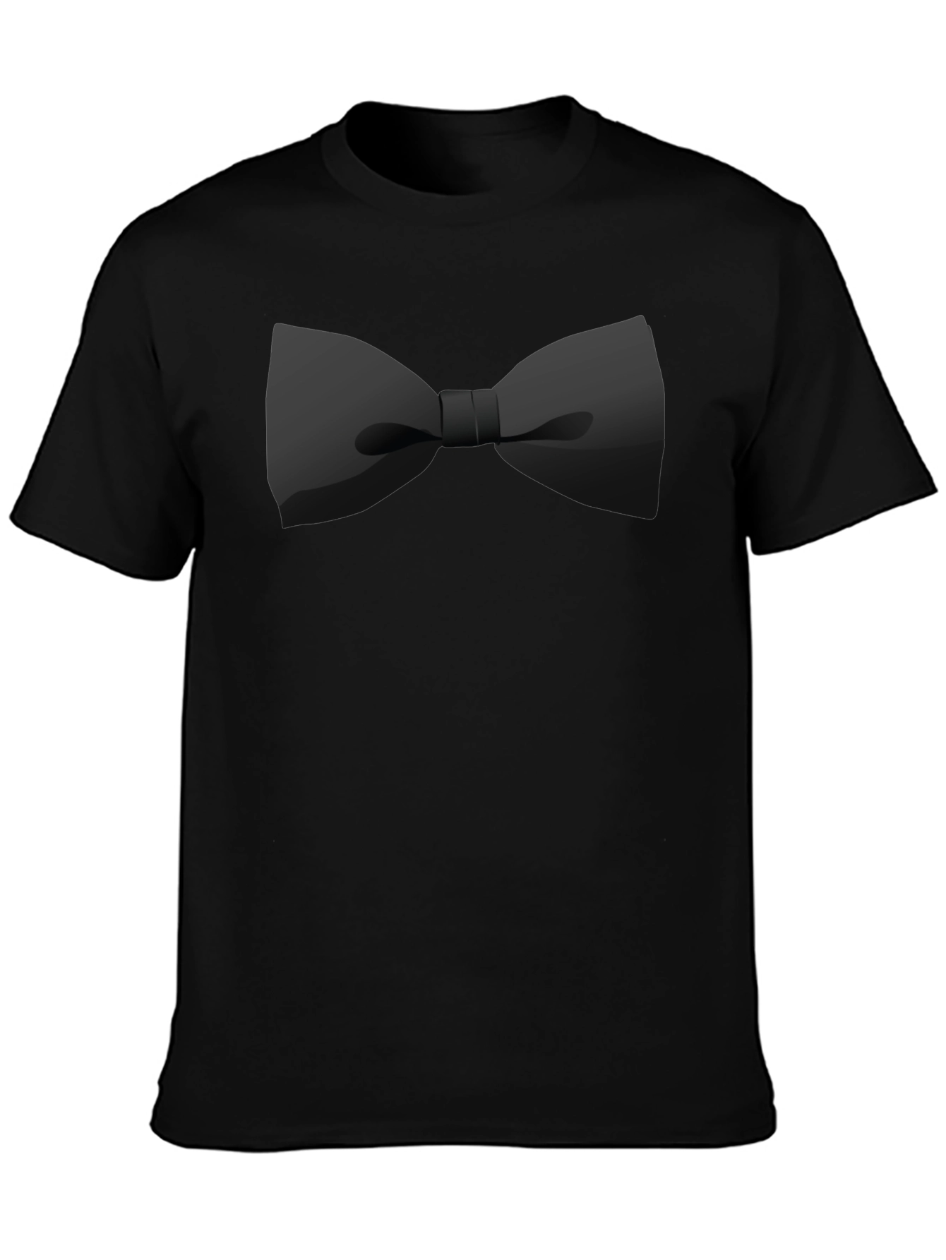 Black Bow Tie Graphic Tee - Stylish Casual Wear