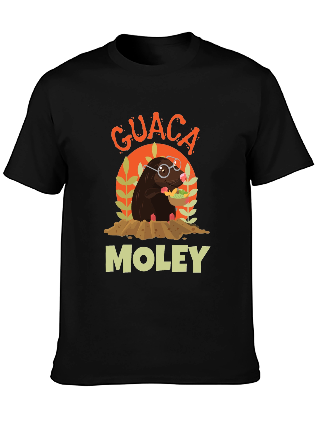 Guaca Moley T-Shirt Funny Mole Graphic Tee