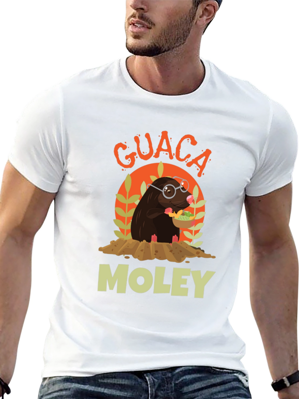 Guaca Moley T-Shirt Funny Mole Graphic Tee