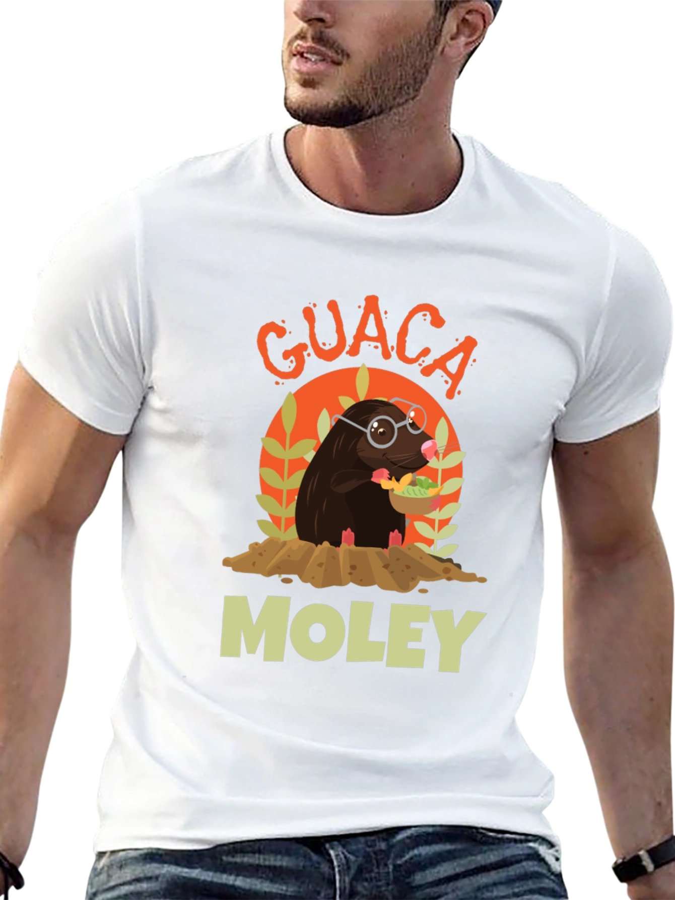 Guaca Moley T-Shirt Funny Mole Graphic Tee