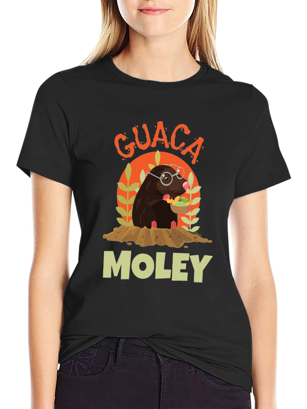 Guaca Moley T-Shirt Funny Mole Graphic Tee