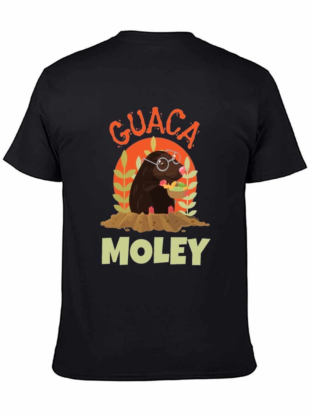 Guaca Moley T-Shirt Funny Mole Graphic Tee