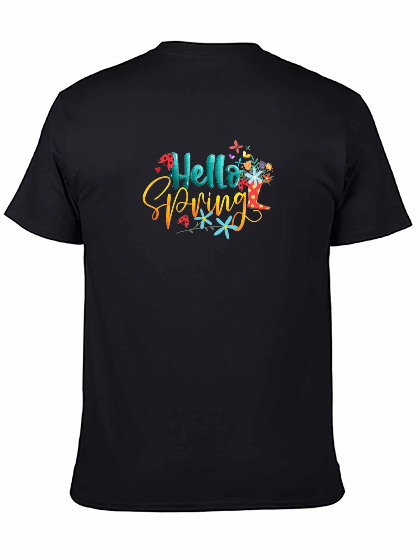 Hello Spring T-Shirt - Floral Boot Design