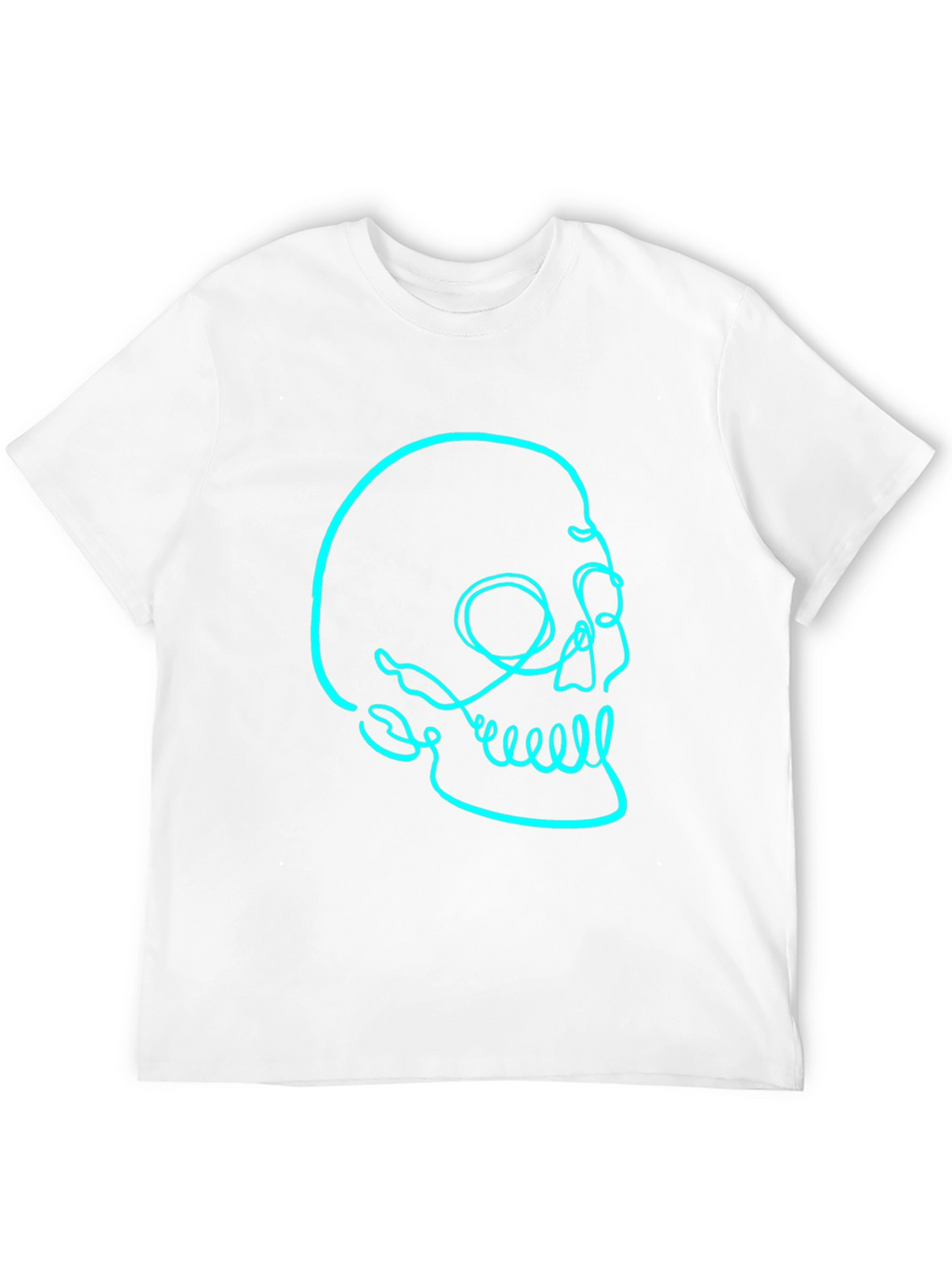 Mens Black T-Shirt with Skull Graphic