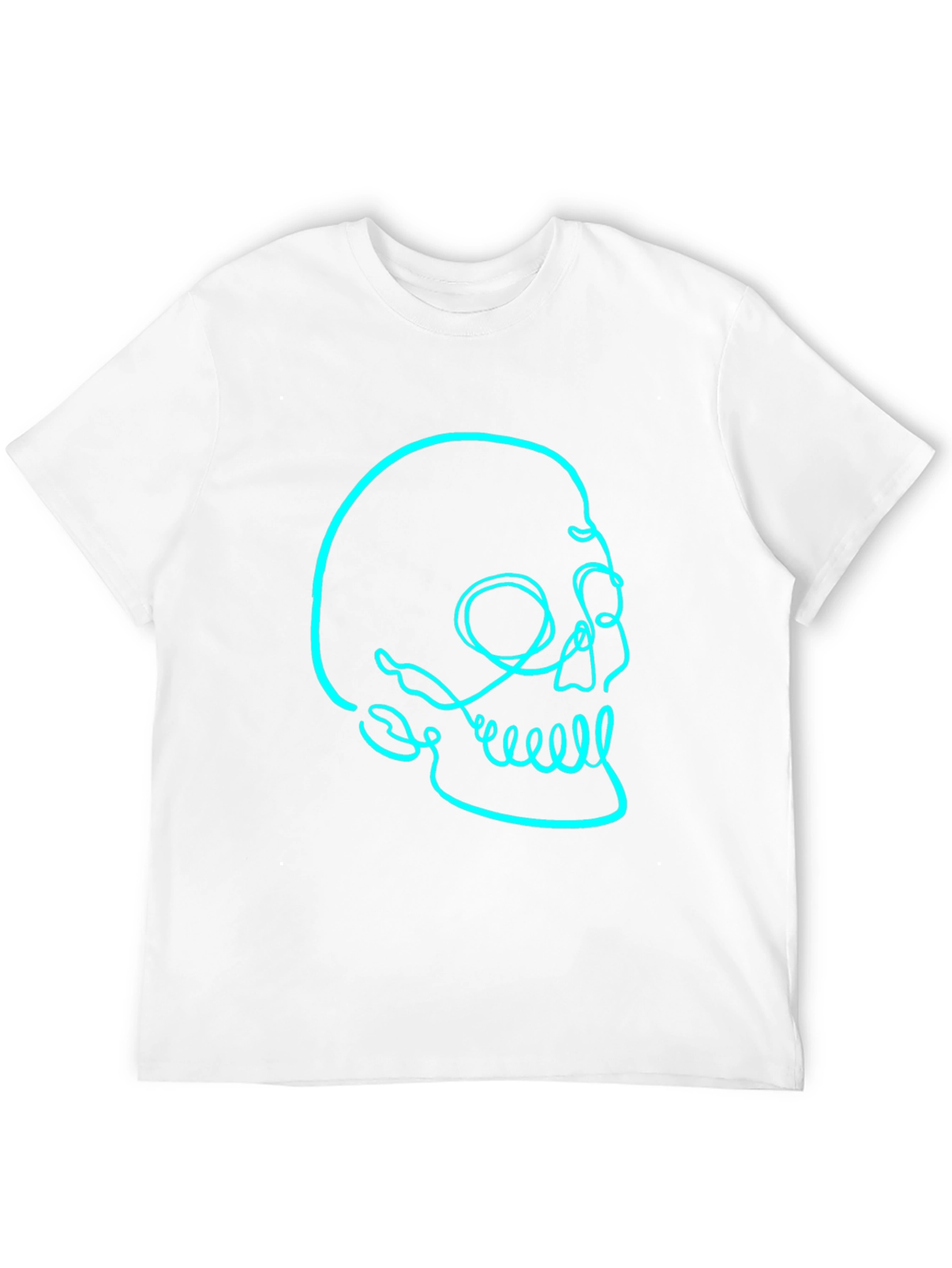 Mens Black T-Shirt with Skull Graphic