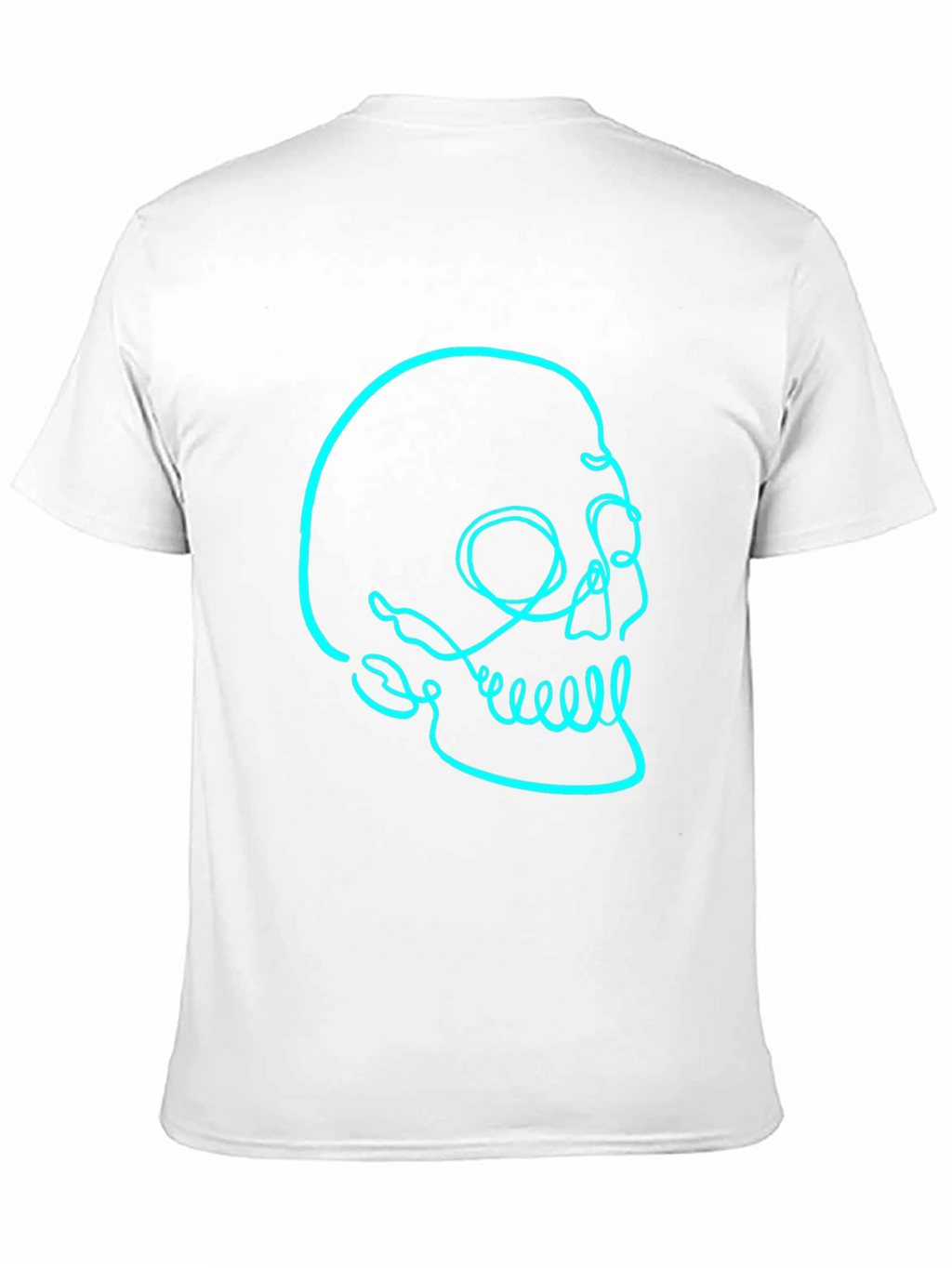 Mens Black T-Shirt with Skull Graphic