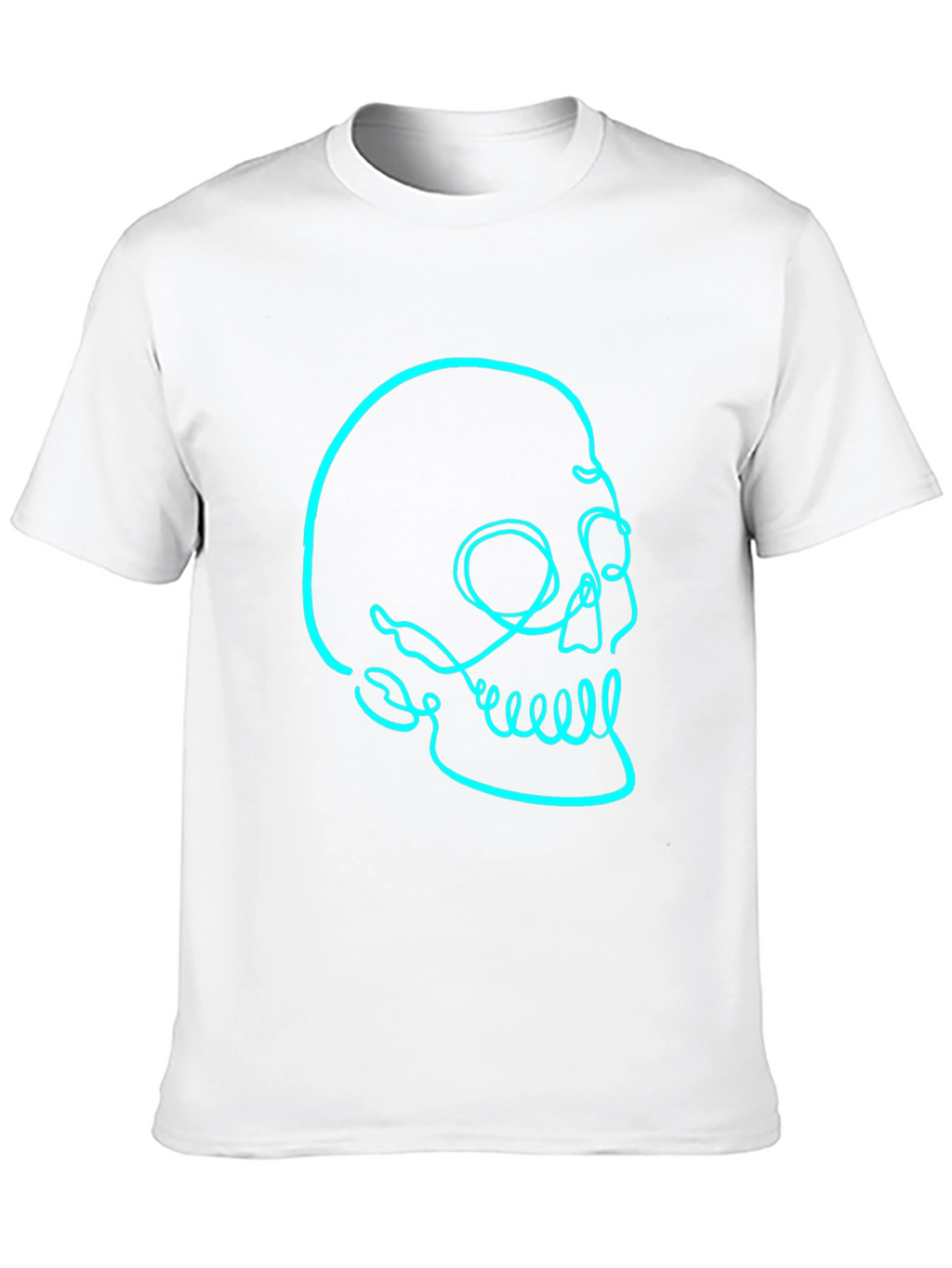 Mens Black T-Shirt with Skull Graphic