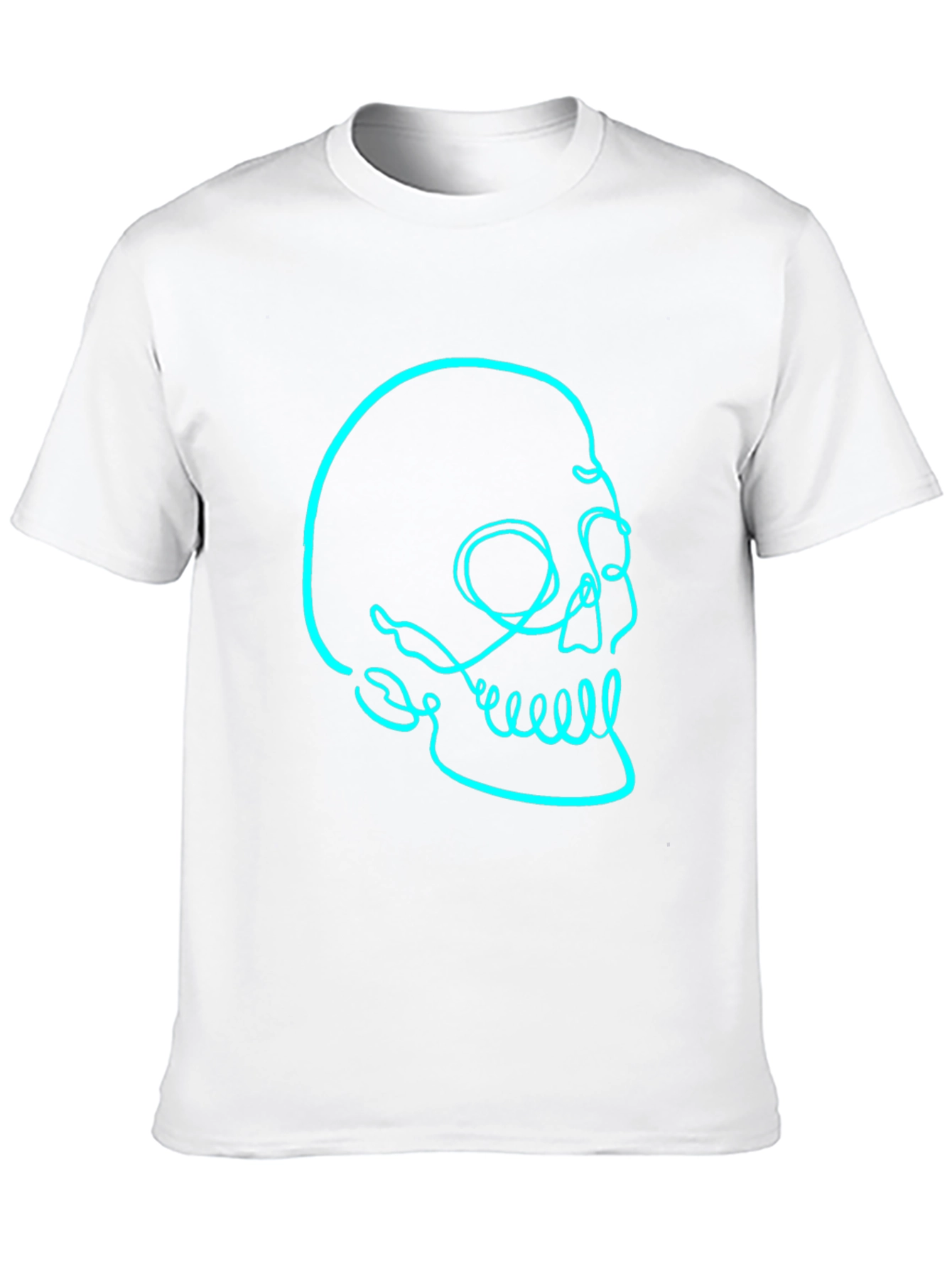 Mens Black T-Shirt with Skull Graphic