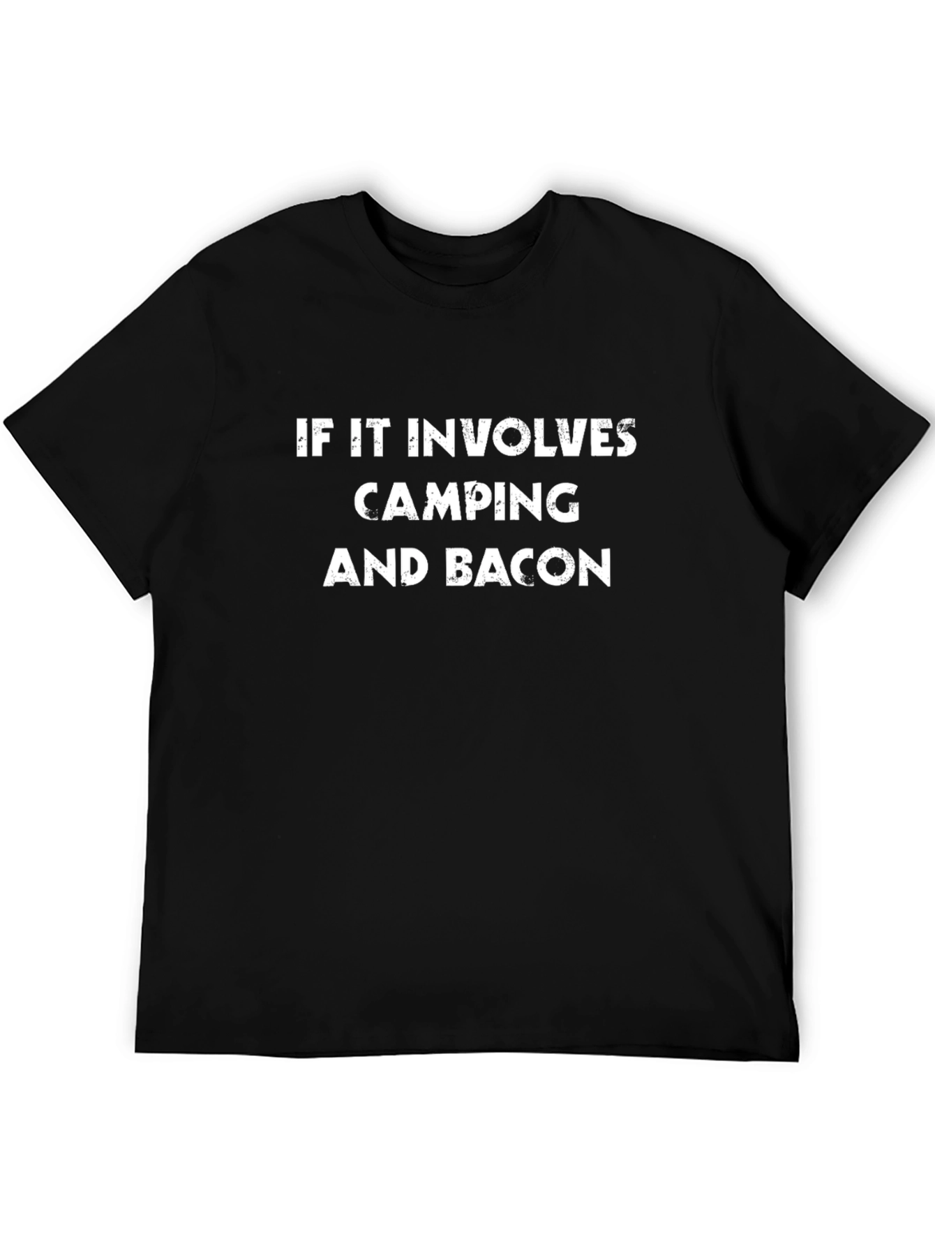 Camping & Bacon T-Shirt - Funny Graphic Tee