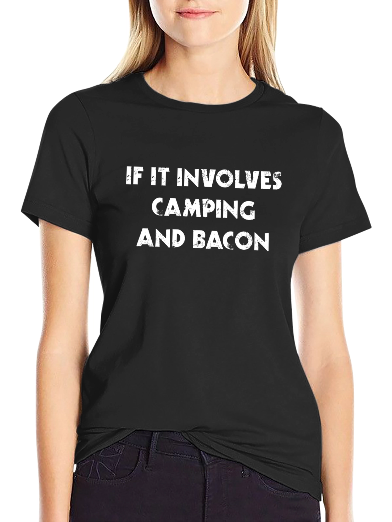 Camping & Bacon T-Shirt - Funny Graphic Tee