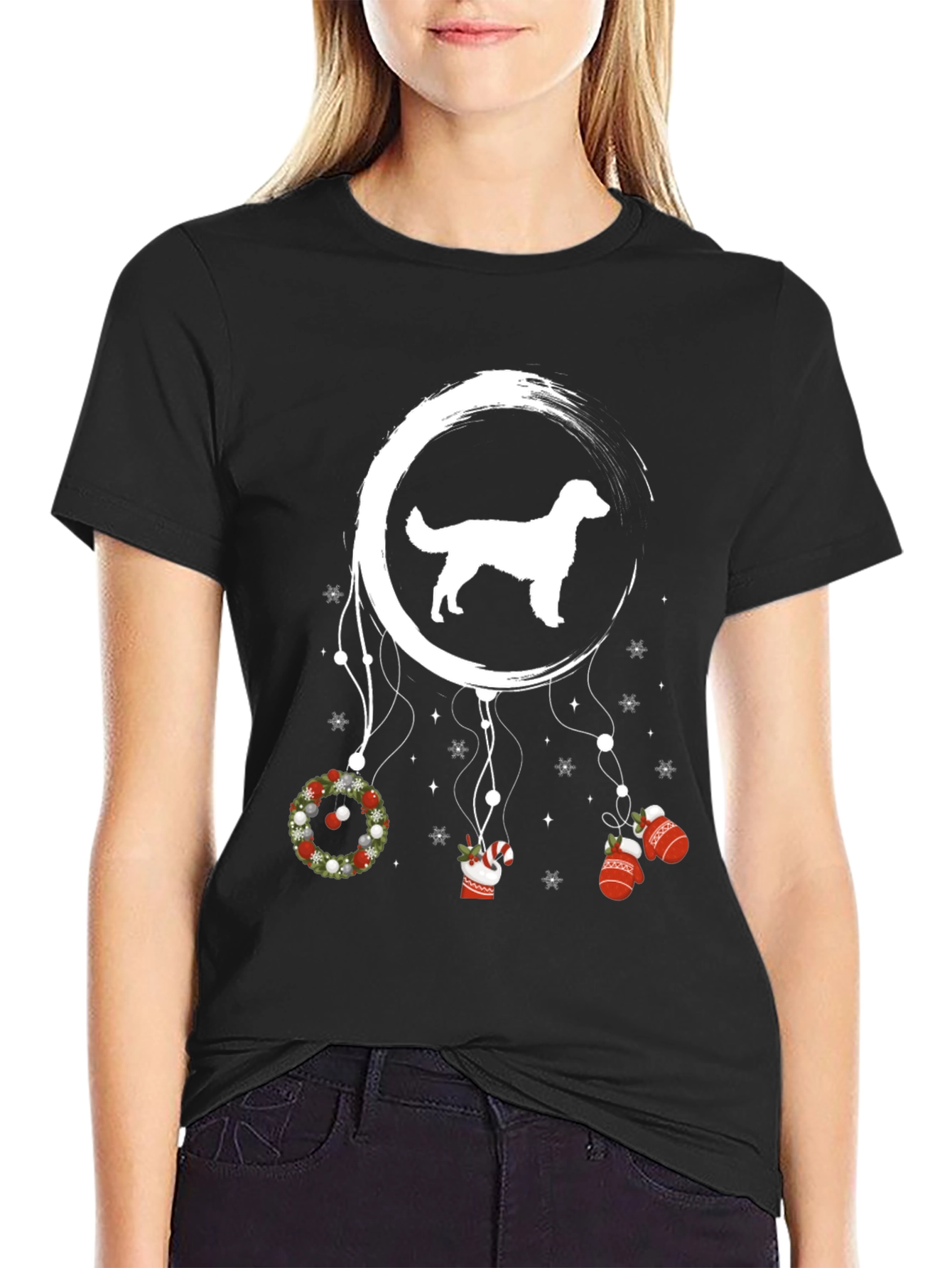 Christmas Dog Dream Catcher T-Shirt