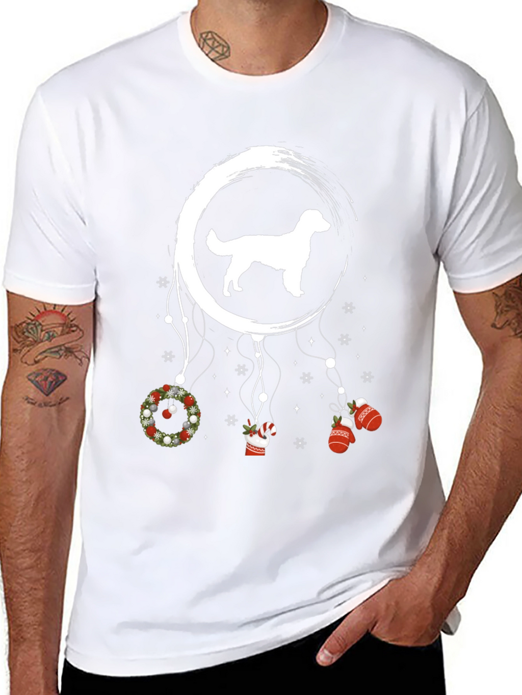 Christmas Dog Dream Catcher T-Shirt