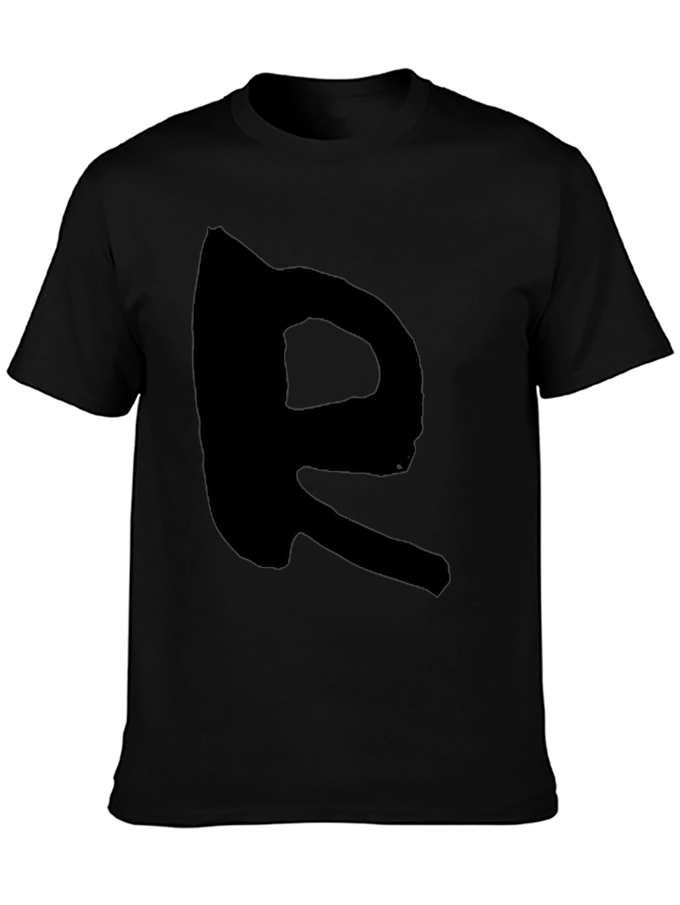 Black T-Shirt with Bold R Design