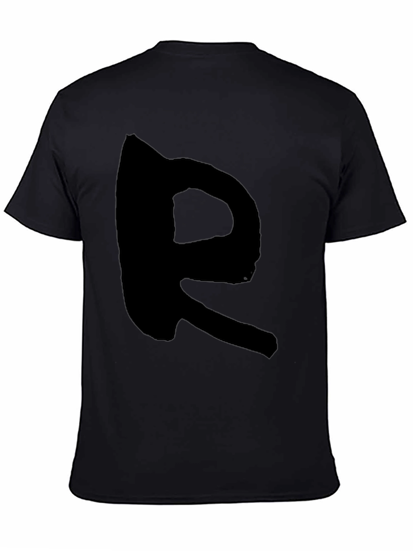 Black T-Shirt with Bold R Design