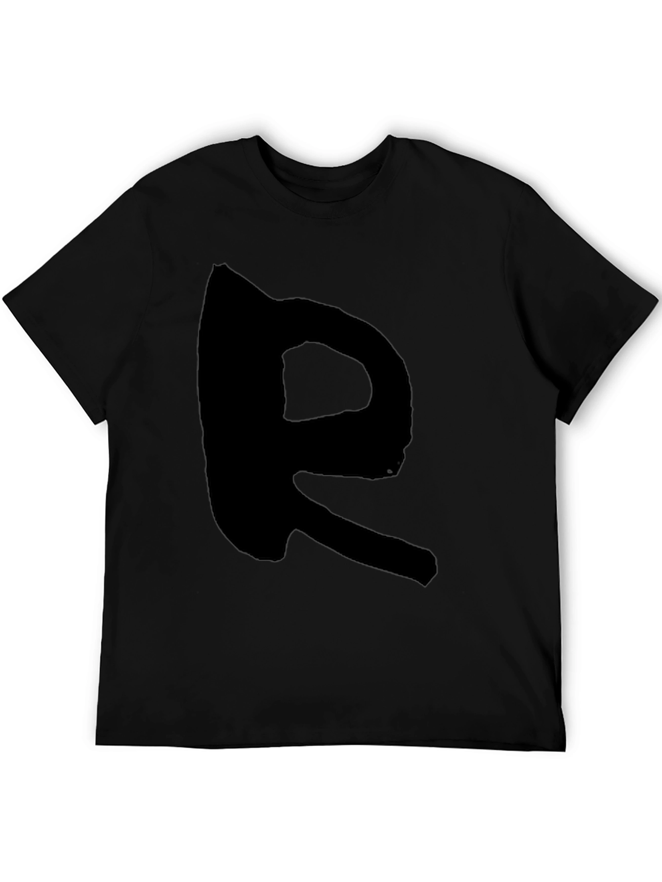 Black T-Shirt with Bold R Design