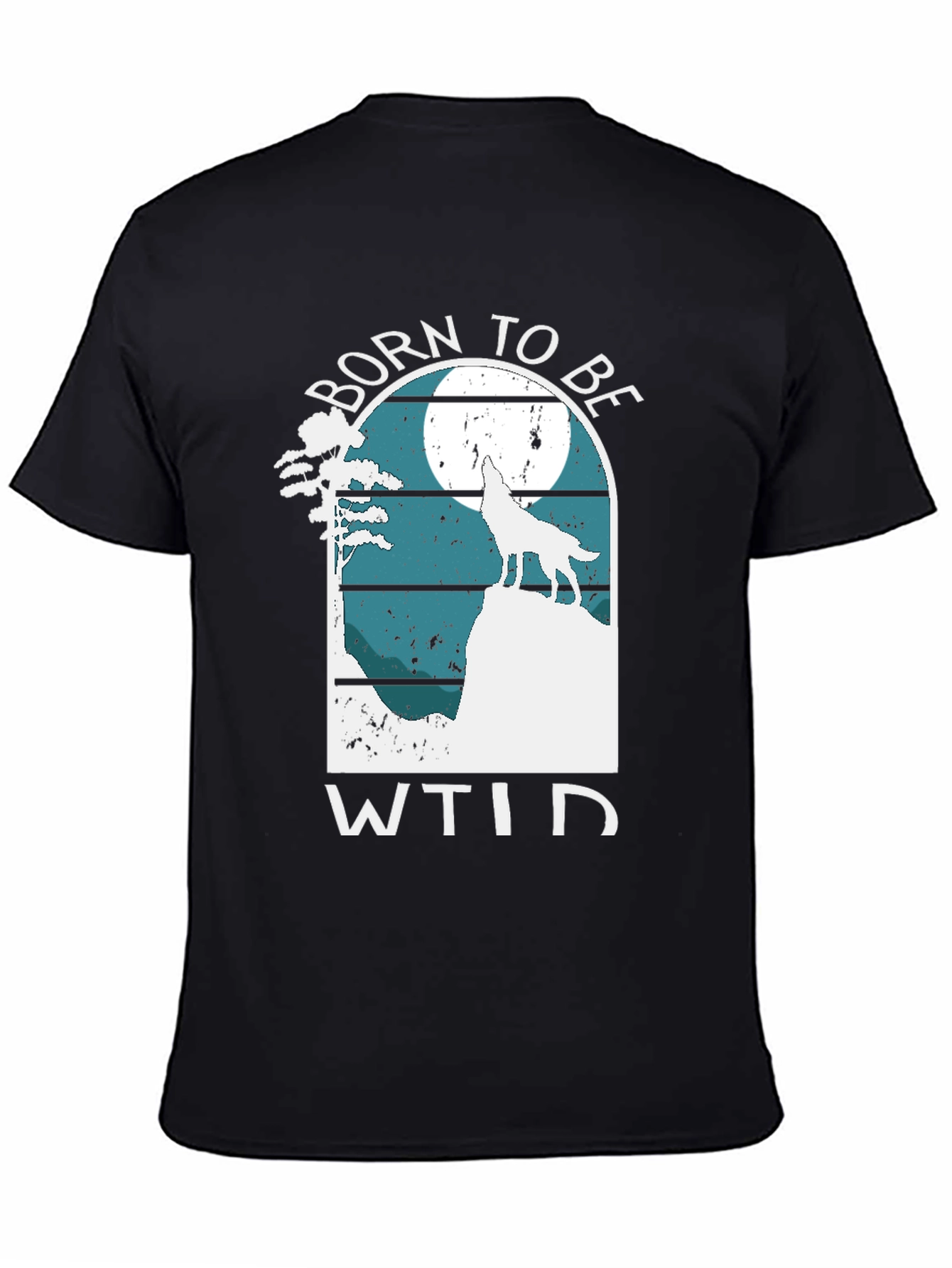 Born to be Wild Wolf Graphic T-Shirt