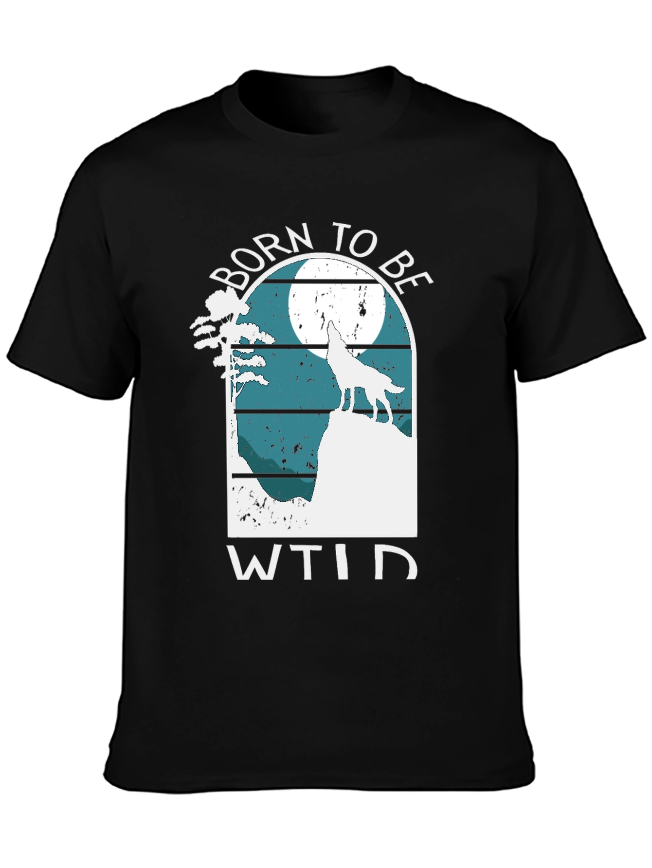 Born to be Wild Wolf Graphic T-Shirt