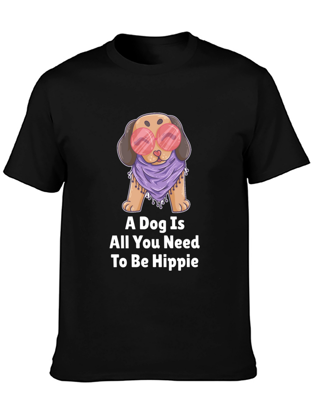 Dog Hippie Graphic T-Shirt