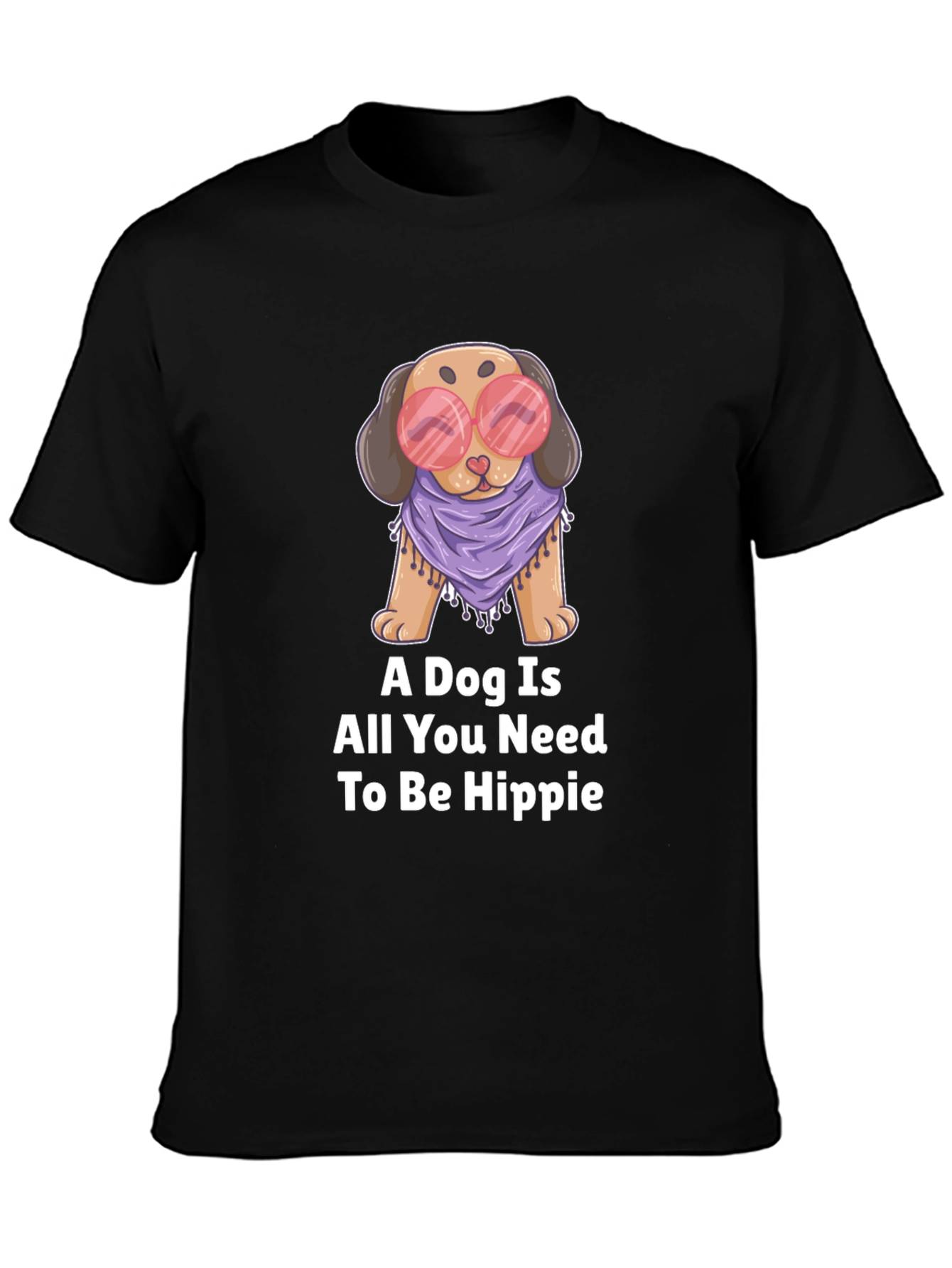 Dog Hippie Graphic T-Shirt