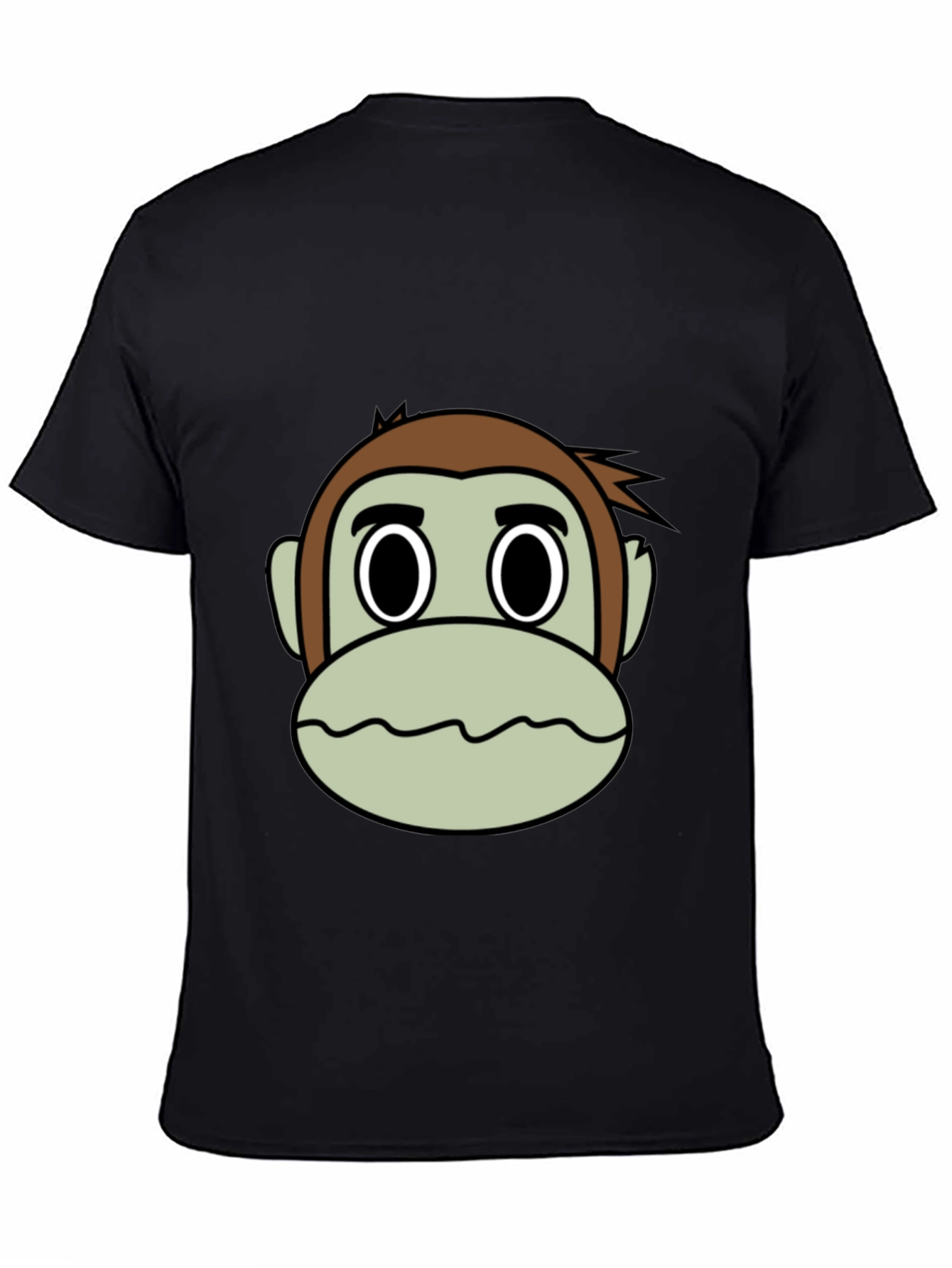 Funny Monkey Face Graphic T-Shirt - Classic Black Tee